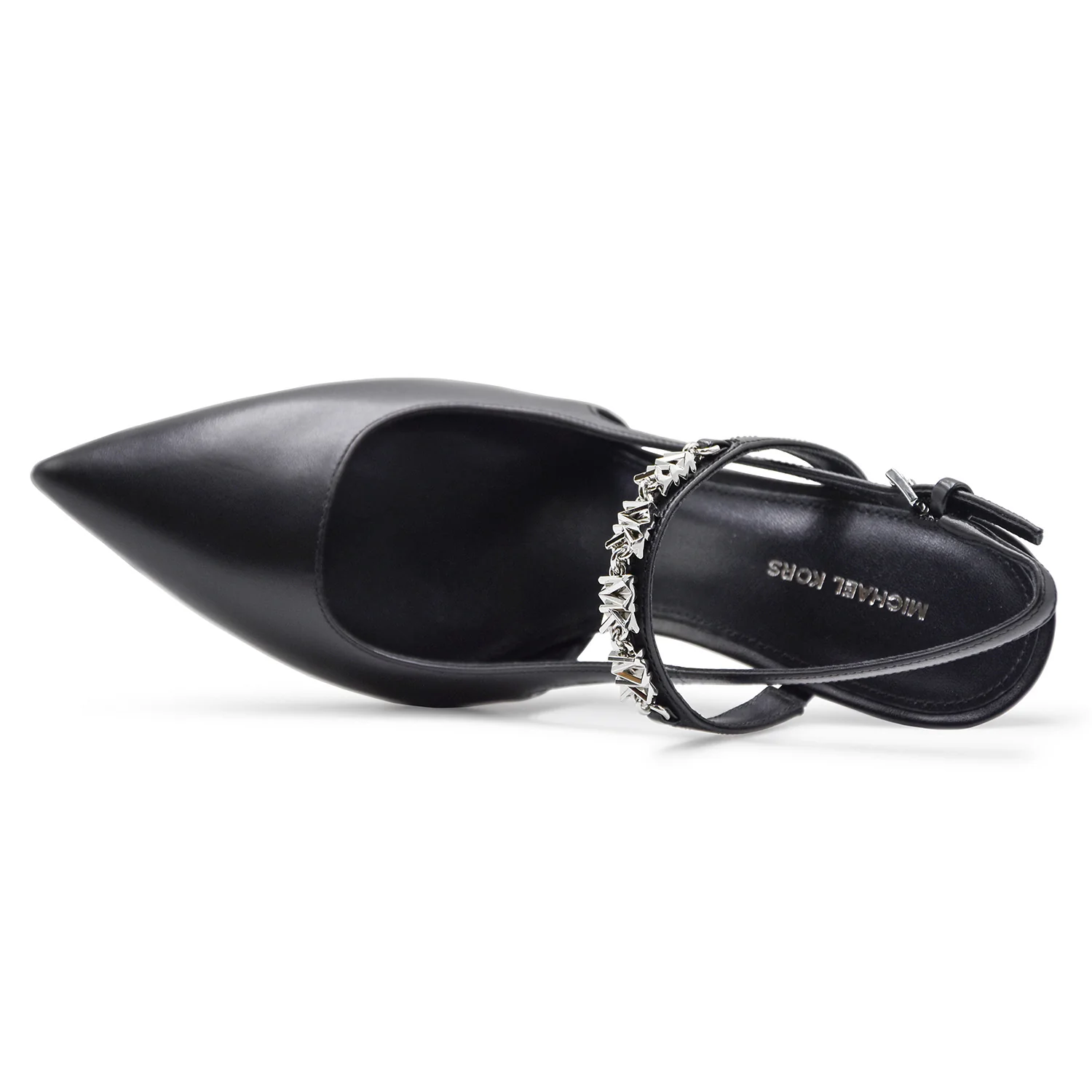 Chanel Micheal Kors Donna Pelle Nero Dina Flex High Sling Pump - Image 3