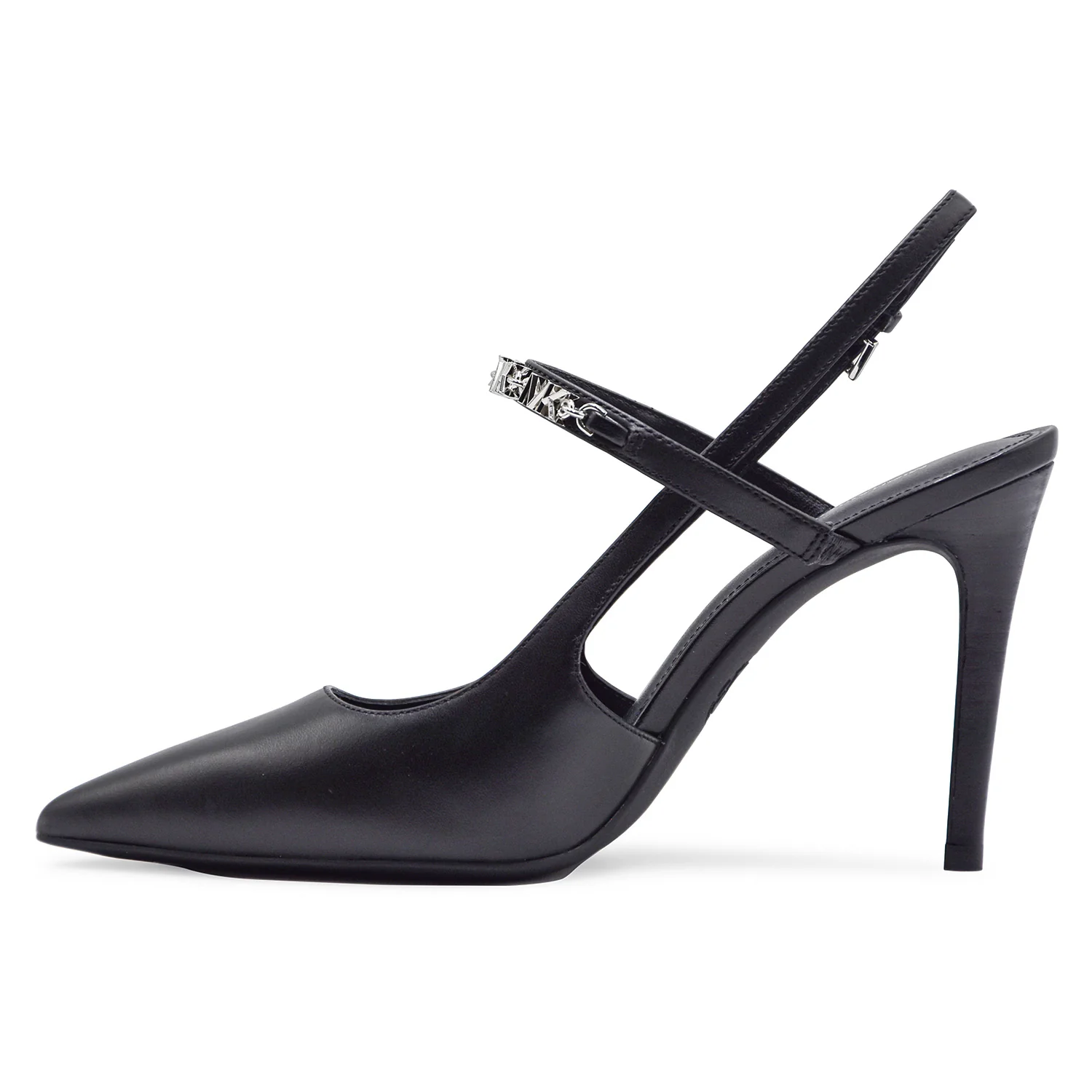 Chanel Micheal Kors Donna Pelle Nero Dina Flex High Sling Pump - Image 4