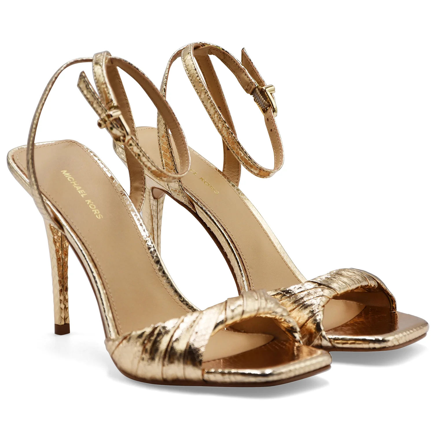 Sandali Michael Kors Donna Oro KIANA Con Dettaglio Intrecciato - Image 2