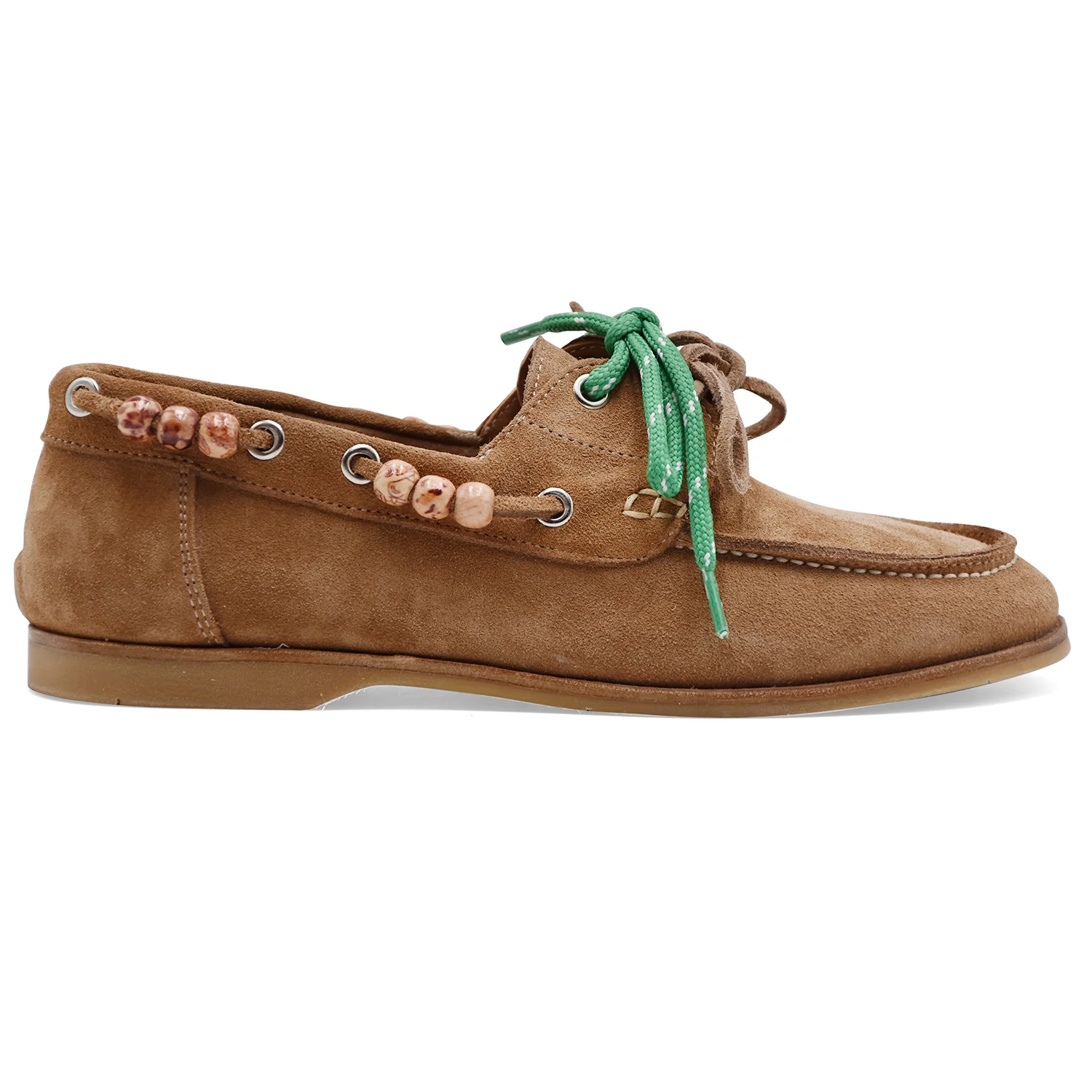 Allacciata Donna Riccardo P. Pelle Scamosciata Beige Tortora
