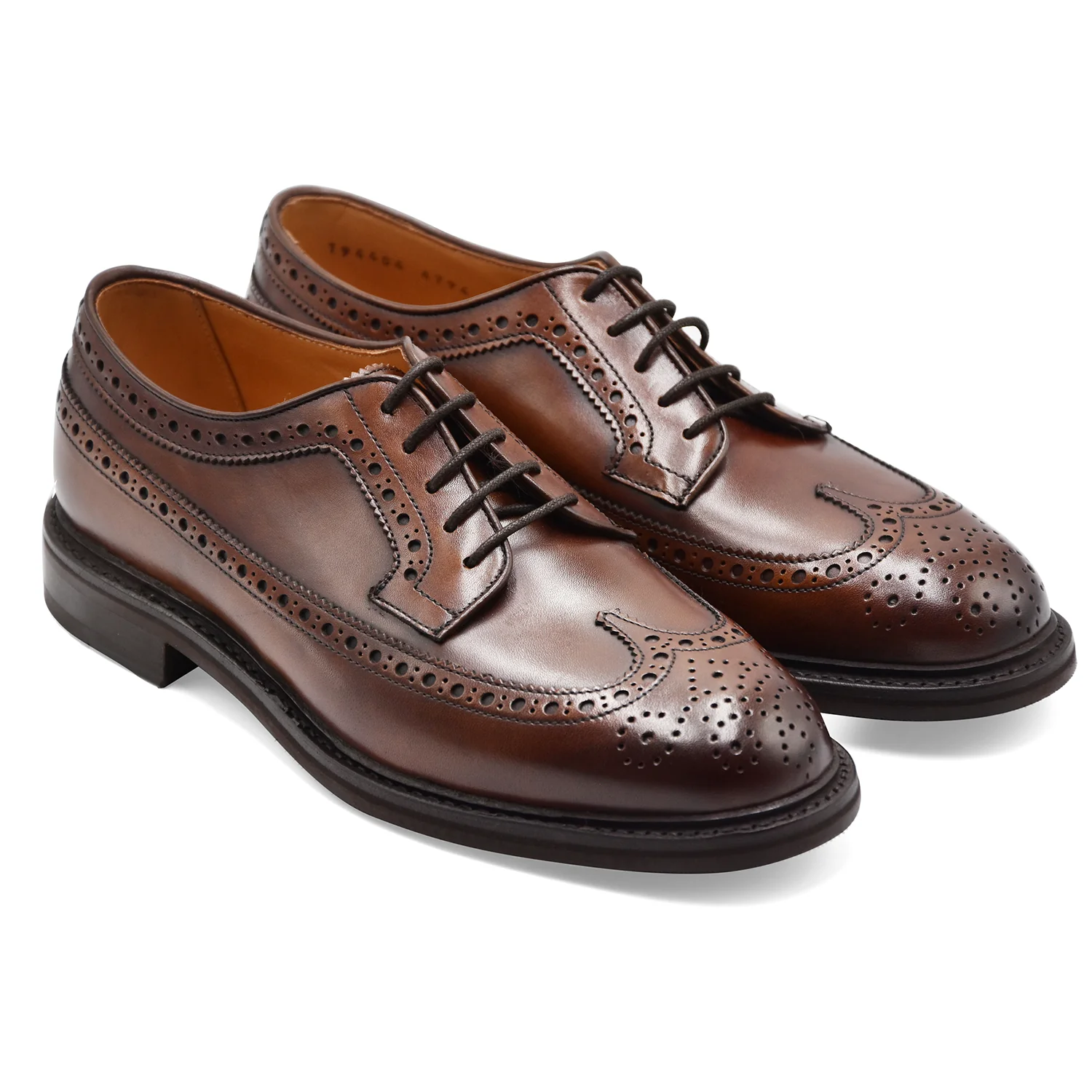 Allacciata Derby Berwick 1707 Uomo Full Brogue Pelle Marrone - Image 2