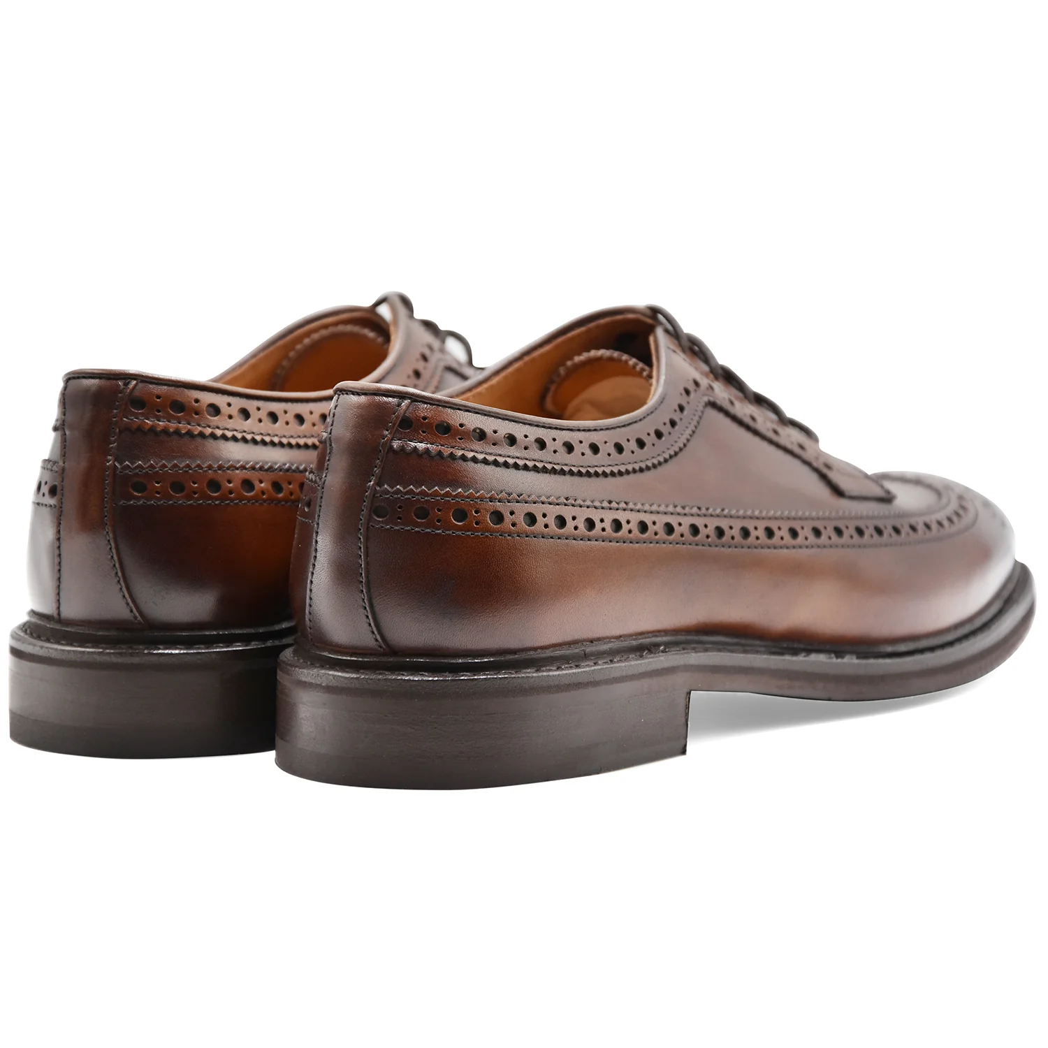 Allacciata Derby Berwick 1707 Uomo Full Brogue Pelle Marrone - Image 4