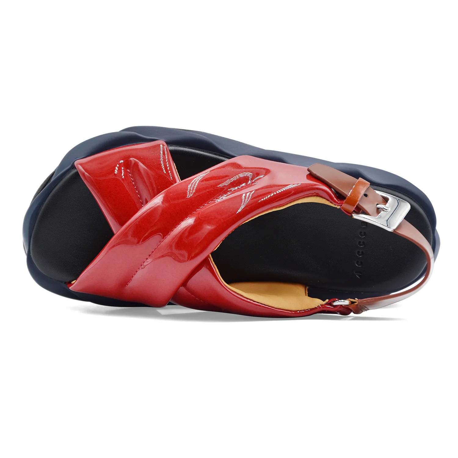 Sandali Donna 4CCCCEES Mellow Moa Rosso Lucido Fibbia Regolabile - Image 3