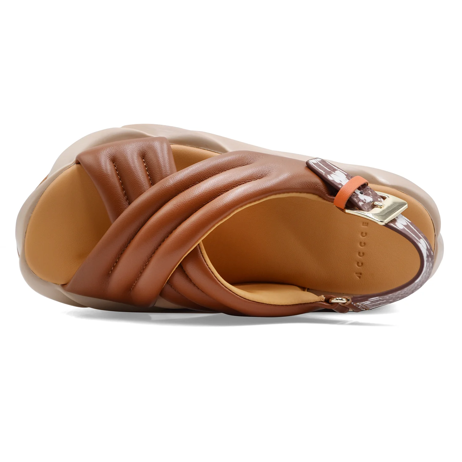 Sandali Donna 4CCCCEES Mellow Mana Pelle Marrone Con Platform - Image 3