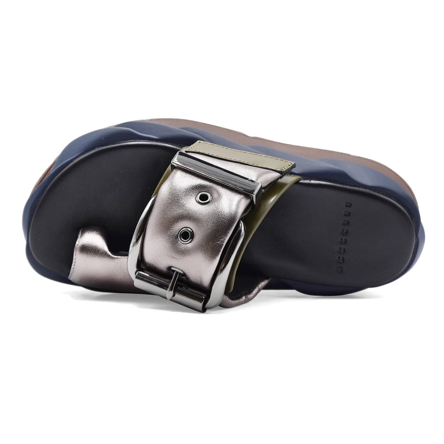 Sandali Donna 4CCCCEES Mellow Glow Gun Metal Con Maxi Fibbia - Image 3