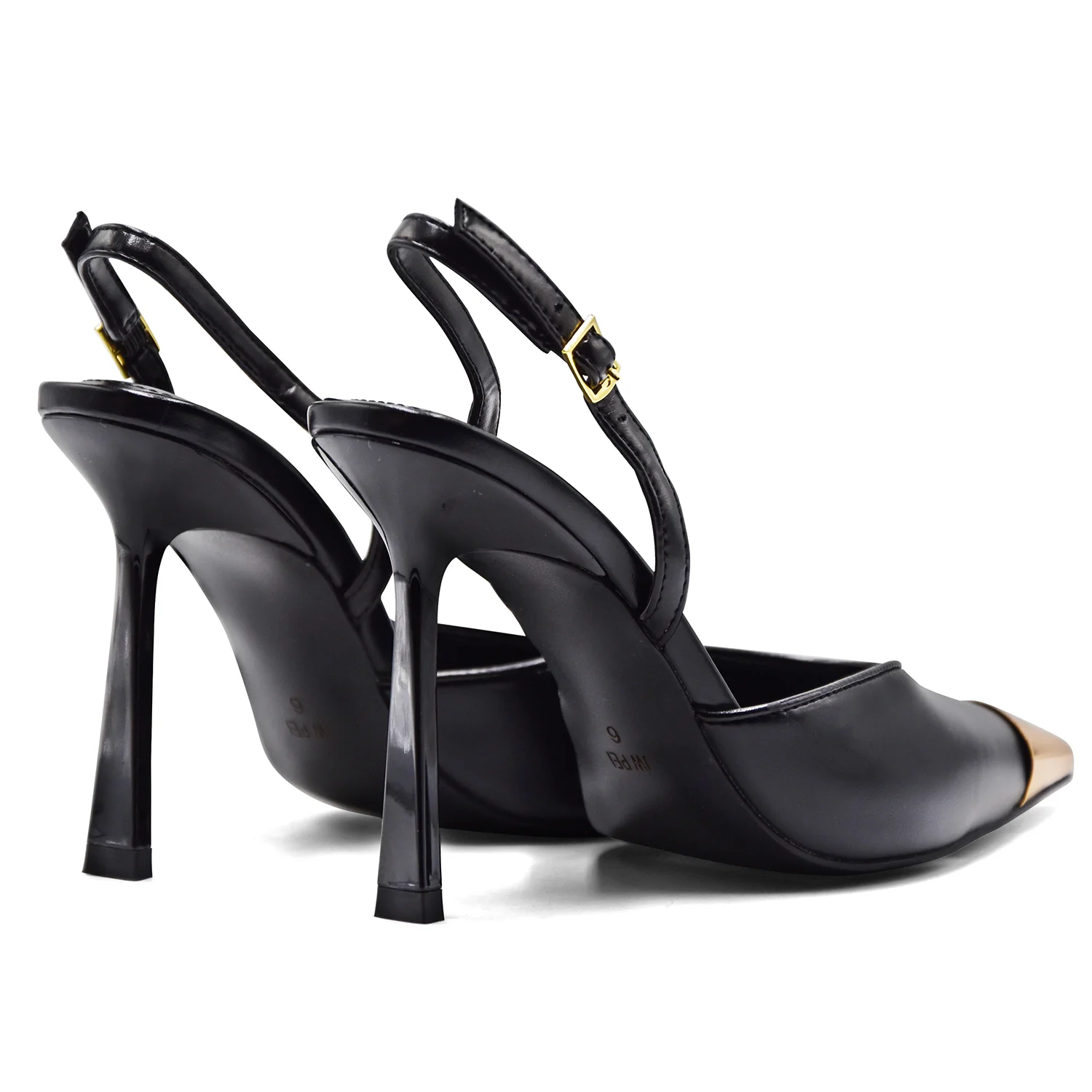 Slingback JW PEI Savannah Nero Con Punta Dorata Stile Elegante - Image 4