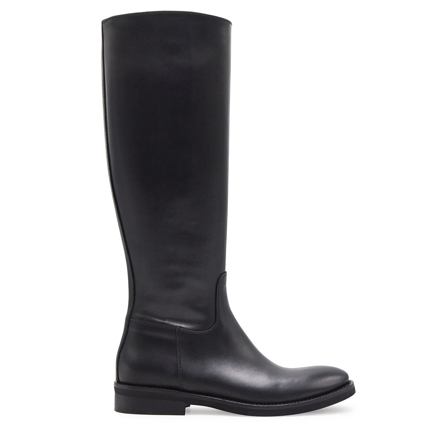 Stivali STM Donna 5013 Pelle Nero Zip Laterale Made In Italy