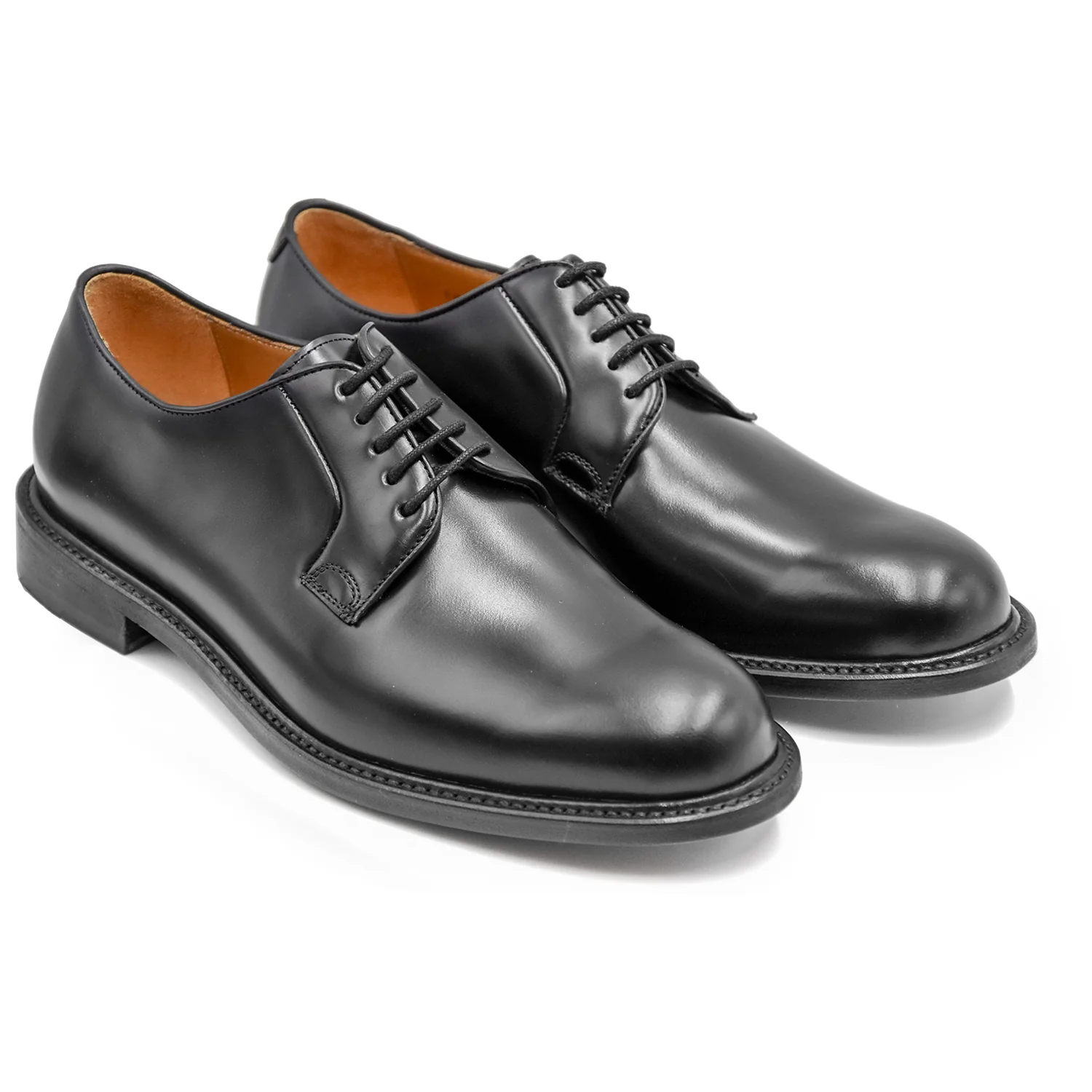 Stringate Berwick 1707 Nero Lama Liscia In Pelle Lucida Uomo - Image 2