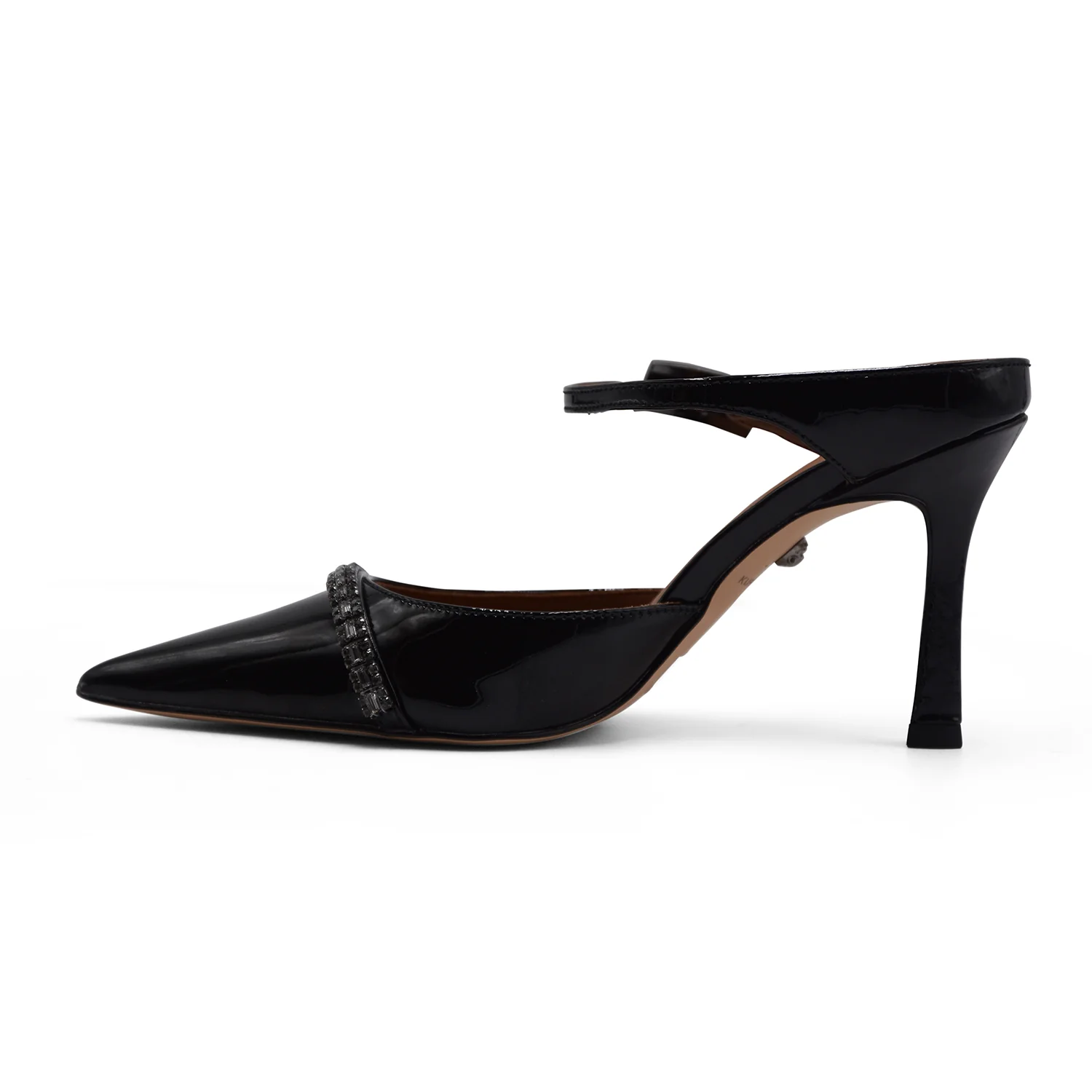 Sabot Nero Kurt Geiger Donna London Strass Point Fascia Frontale - Image 3