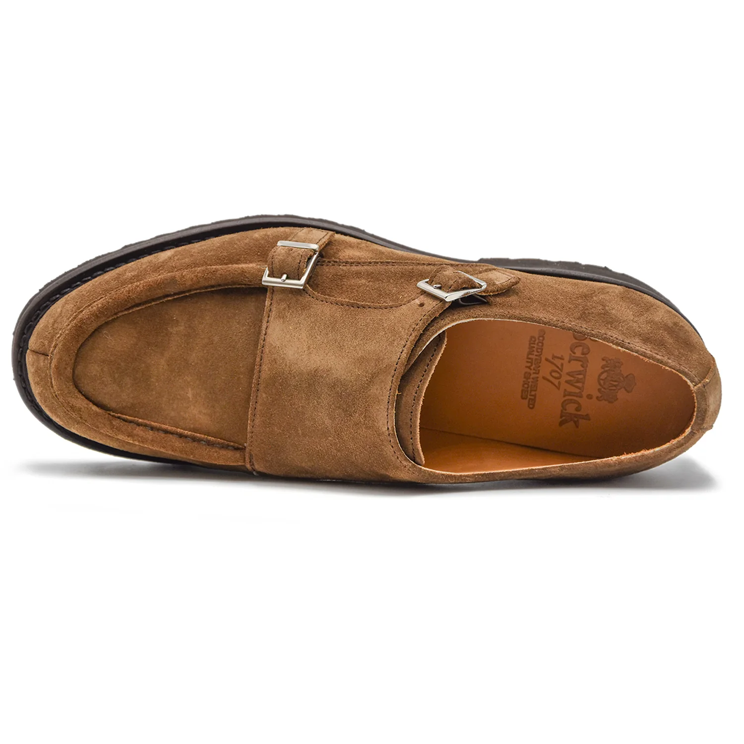 Scarpe Monkstrap Berwick 1707 Uomo Taupe Lavorazione Artigianale - Image 5