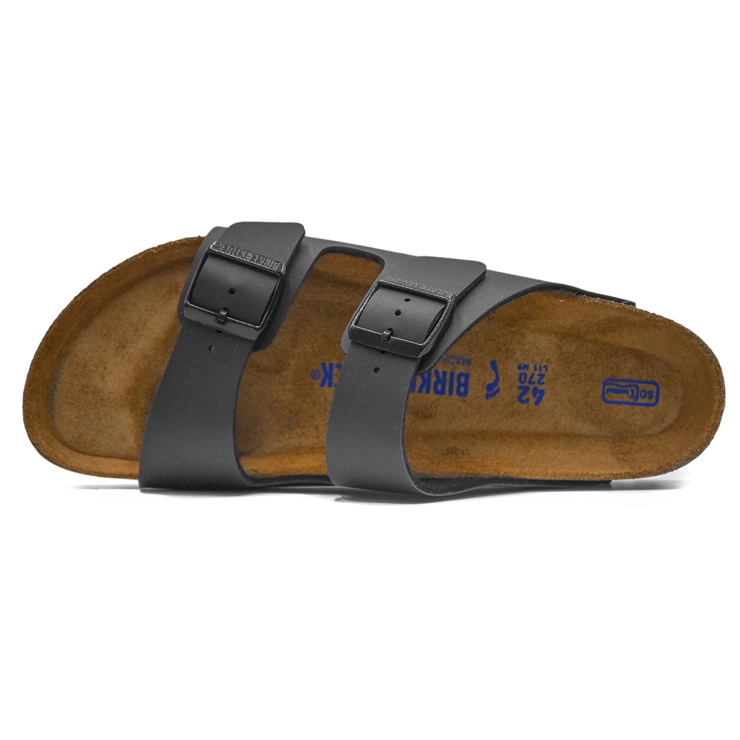Birkenstock Arizona Nero Uomo In Materiale Birko Flor Suola Eva - Image 3