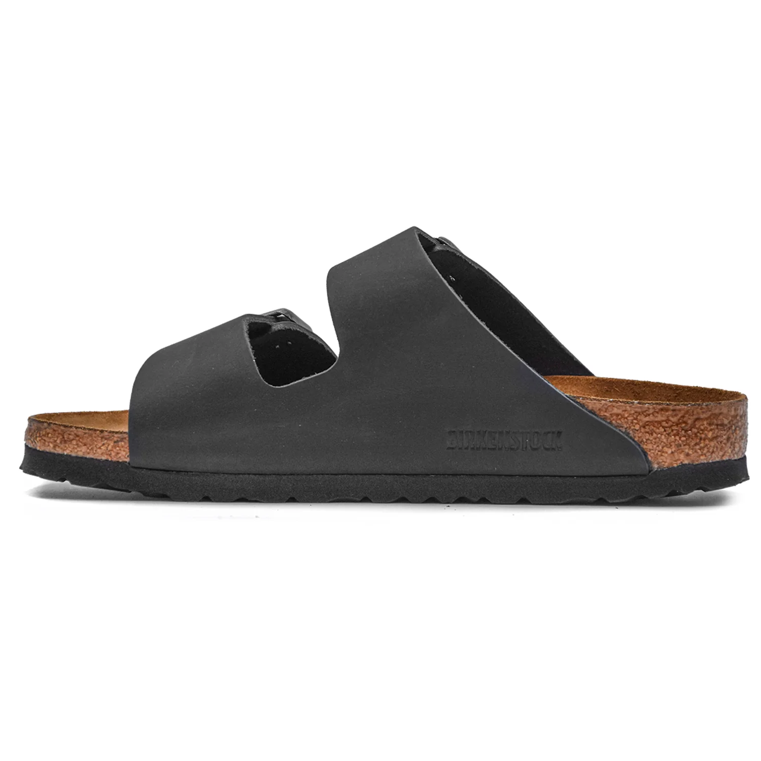 Birkenstock Donna Arizona Nero Con Plantare In Sughero E Lattice - Image 2