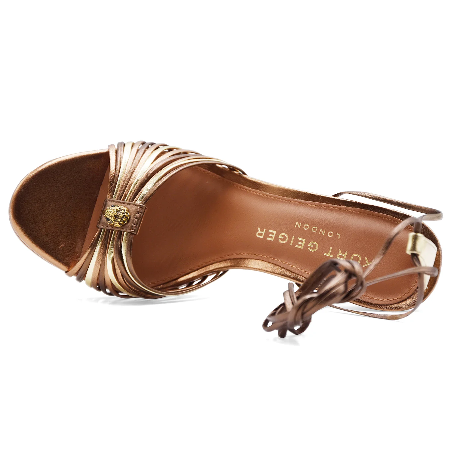 Sandali Kurt Geiger Donna Pelle Metallizzata Bronzo Multicolor - Image 3