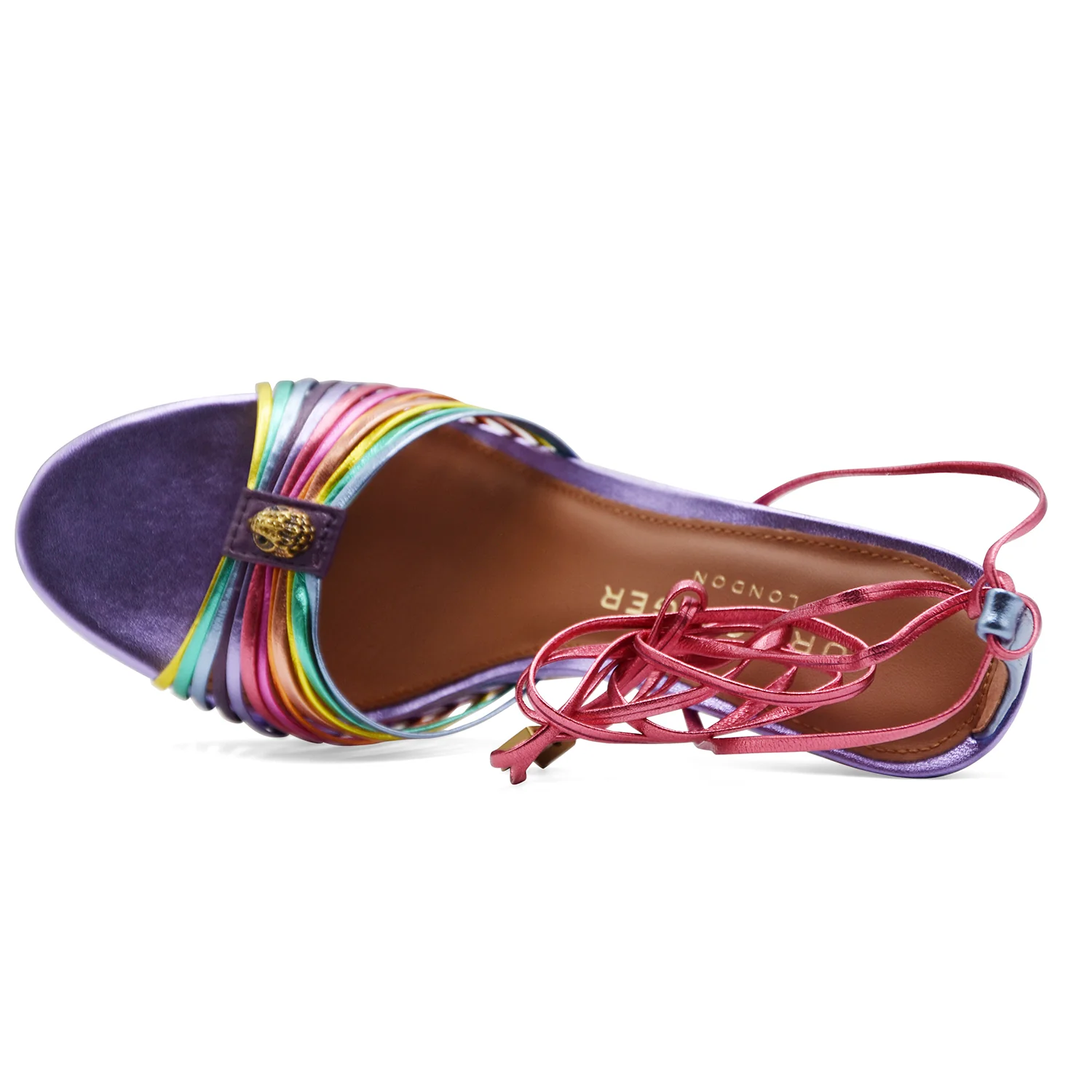 Sandali Kurt Geiger Donna Multi Strap Tie Arcobaleno Multicolor - Image 4