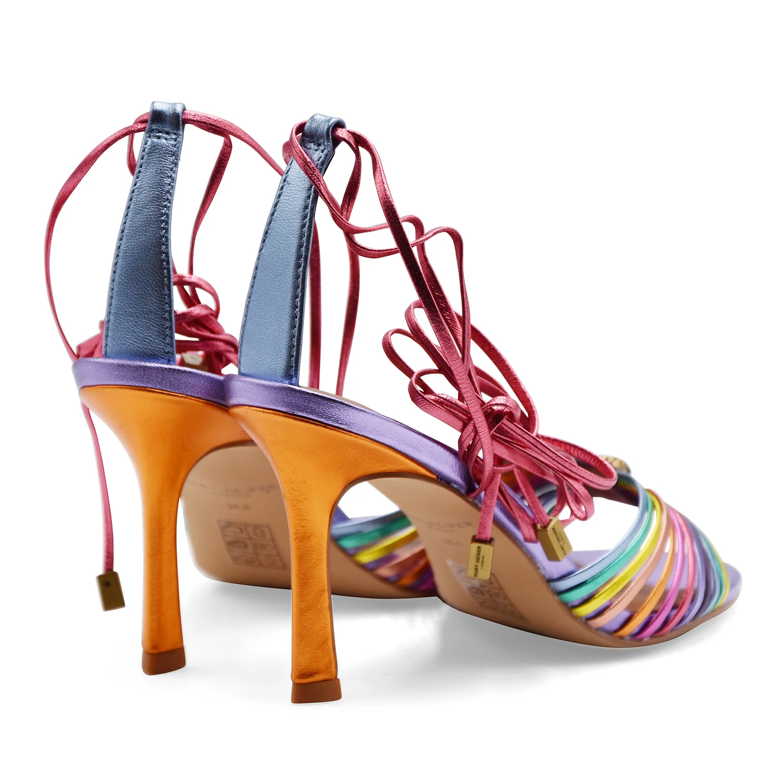 Sandali Kurt Geiger Donna Multi Strap Tie Arcobaleno Multicolor - Image 5