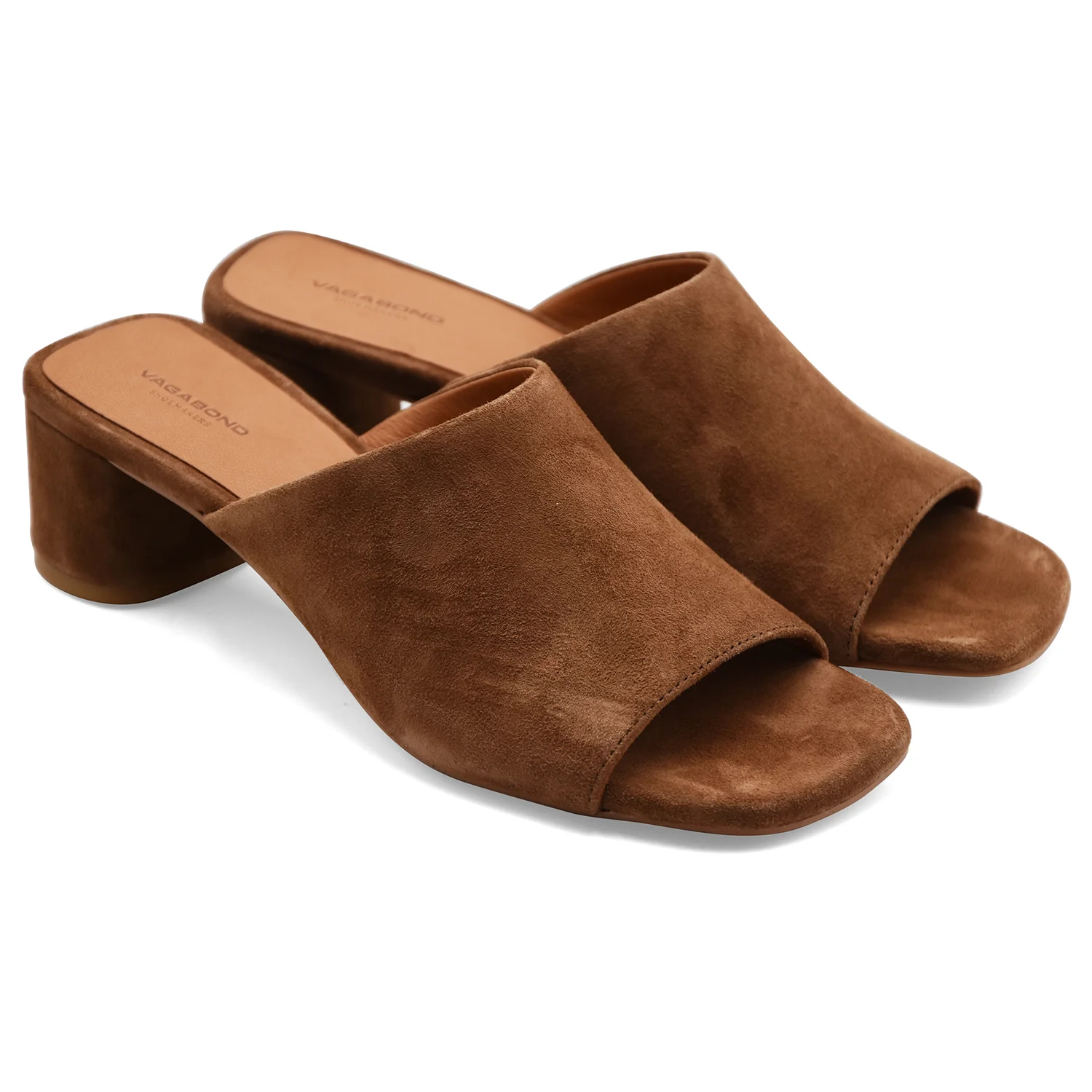 Sandali Mules Donna Vagabond Piper Pelle Scamosciata Marrone - Image 2