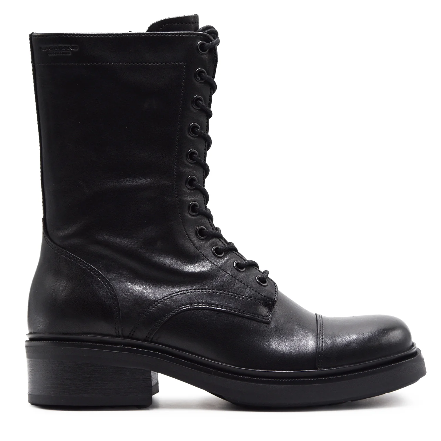 Anfibi Vagabond Karlie Donna Nero In Pelle Ispirazione Vintage