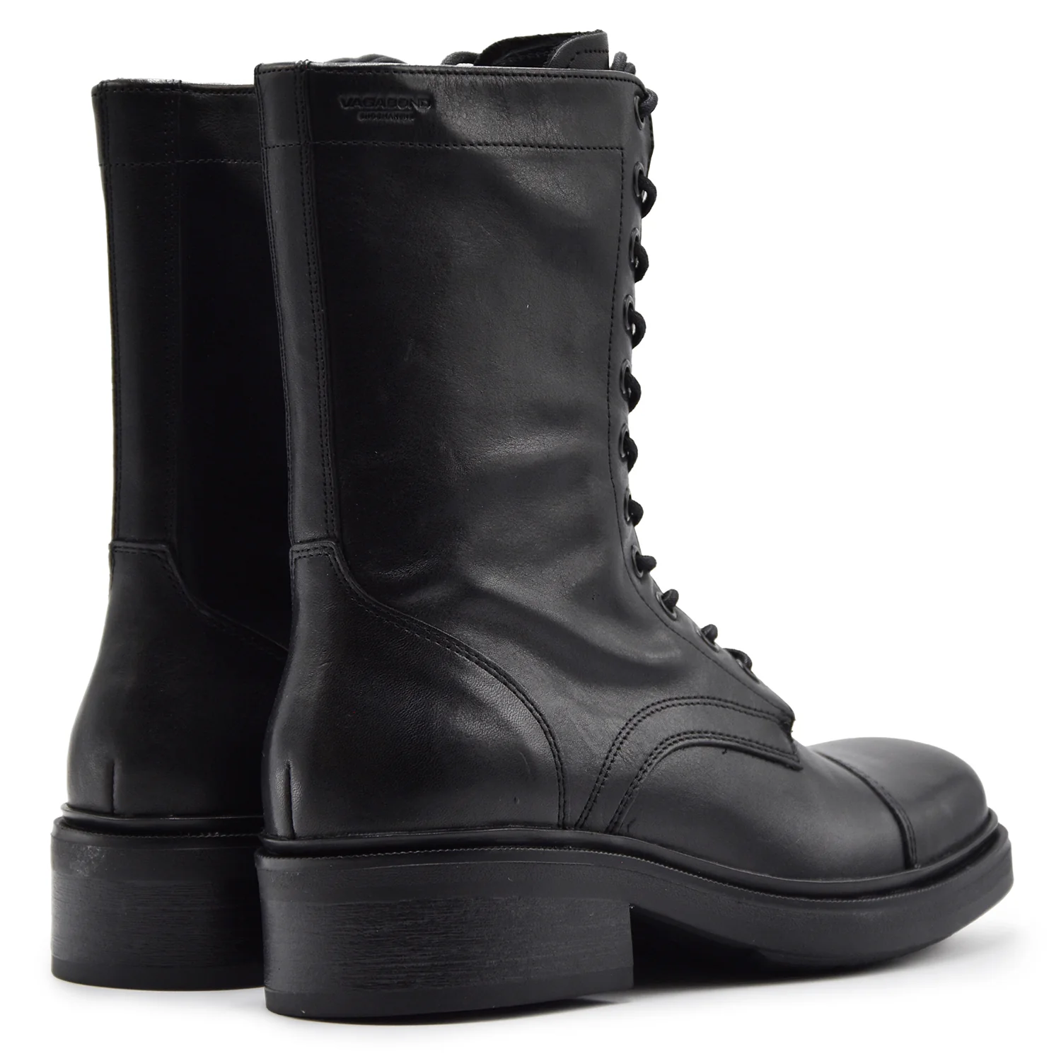Anfibi Vagabond Karlie Donna Nero In Pelle Ispirazione Vintage - Image 3