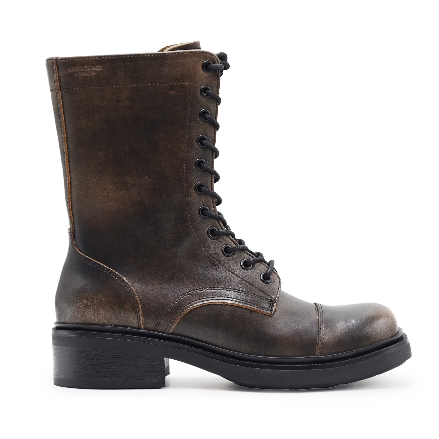 Anfibi Vagabond Karlie Donna Marrone Brush Off Effetto Vintage