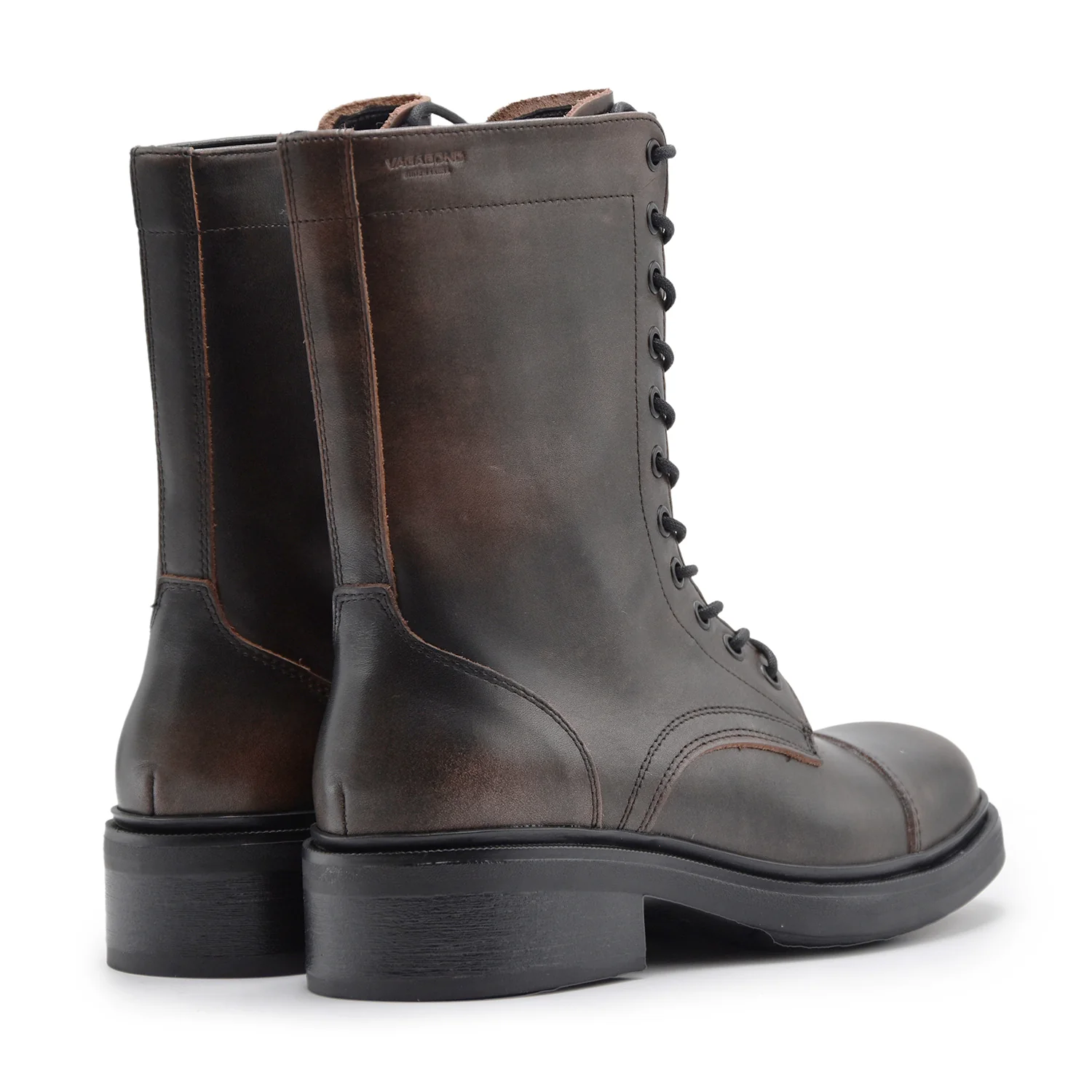 Anfibi Vagabond Karlie Donna Marrone Brush Off Effetto Vintage - Image 3