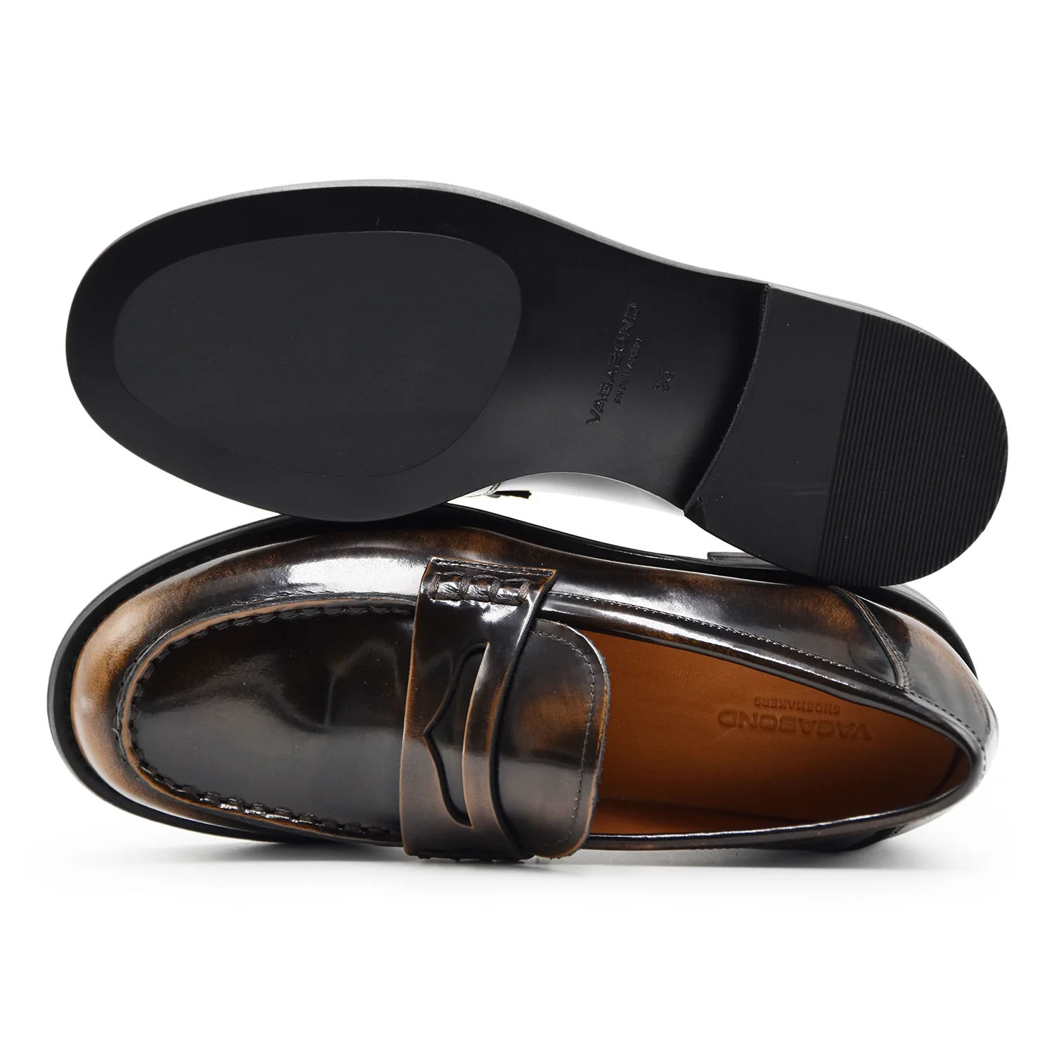 Mocassini Donna Vagabond Linn Pelle Walnut Con Cucitura Moc Toe - Image 3