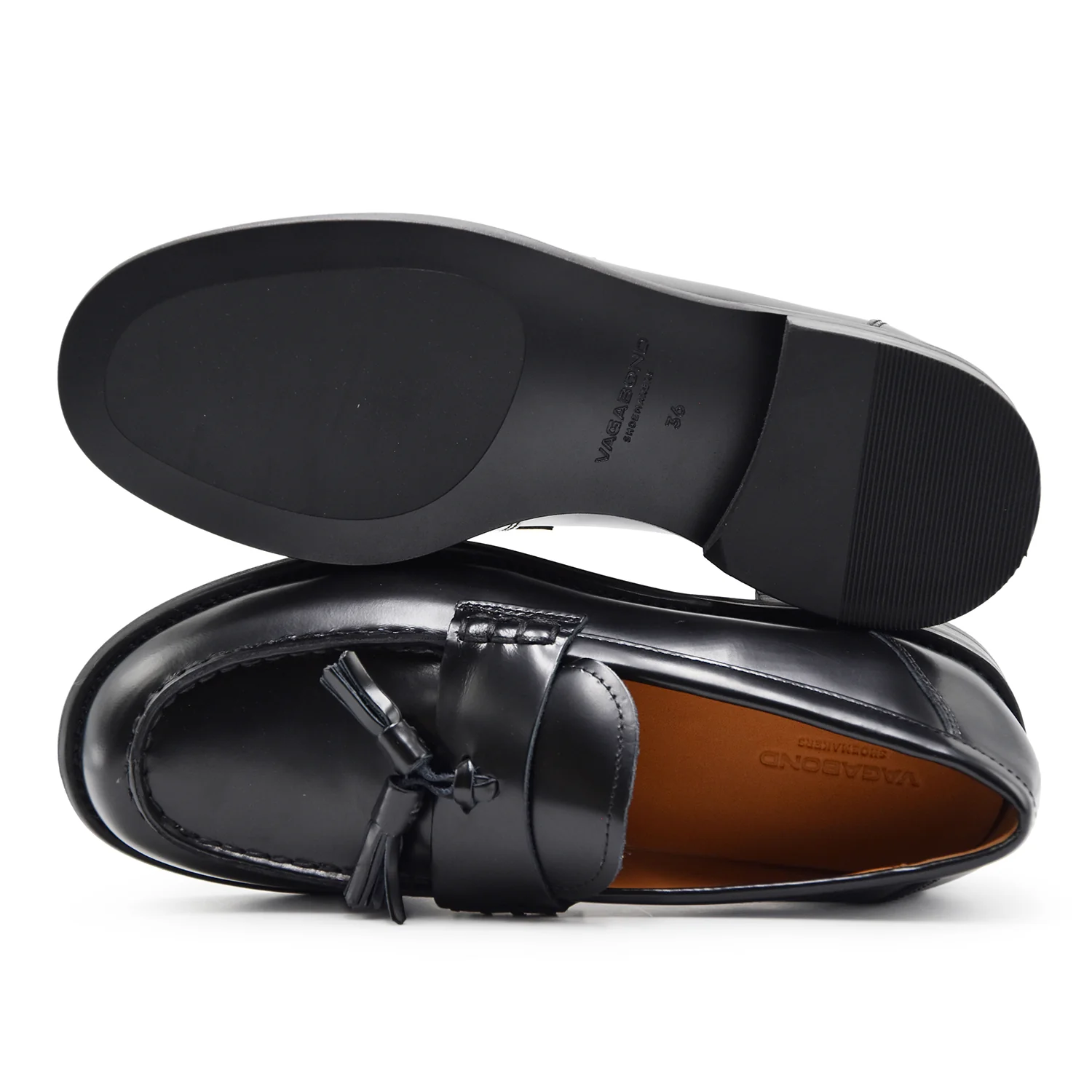 Mocassini Donna Vagabond Linn Nero Design Classico Con Nappine - Image 3