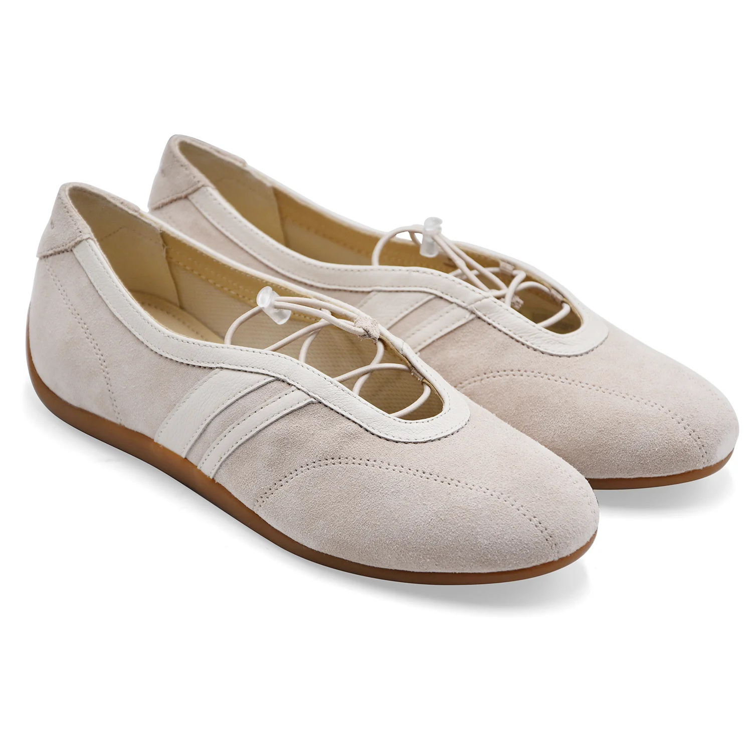 Sneakers Ballerina Vagabond Donne HOLLIE In Vero Camoscio Beige - Image 2