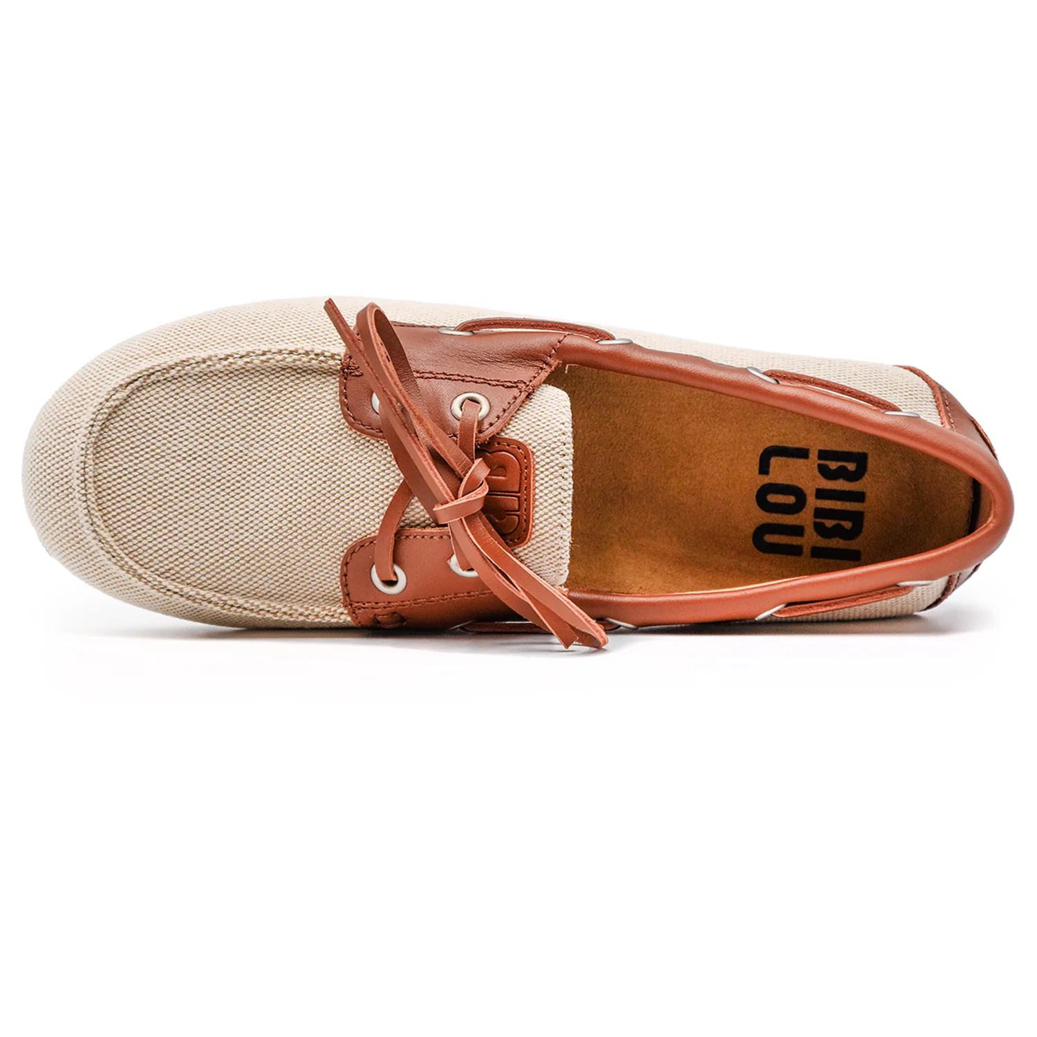 Mocassini Da Barca Bibi Lou Donna Beige Stile Preppy Armonioso - Image 3