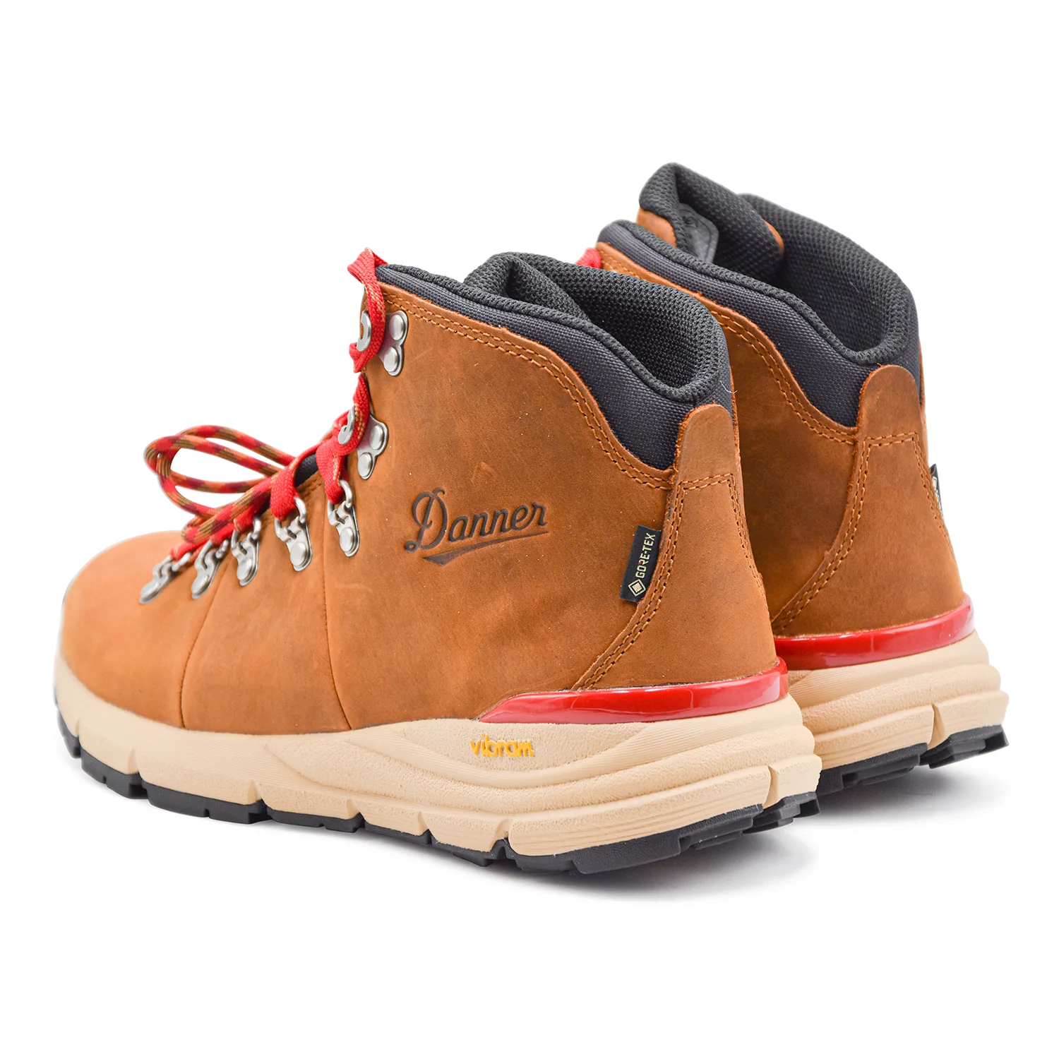 Danner Allacciata Uomo 62291 Marrone Con Laccio Rosso A Contrasto - Image 3
