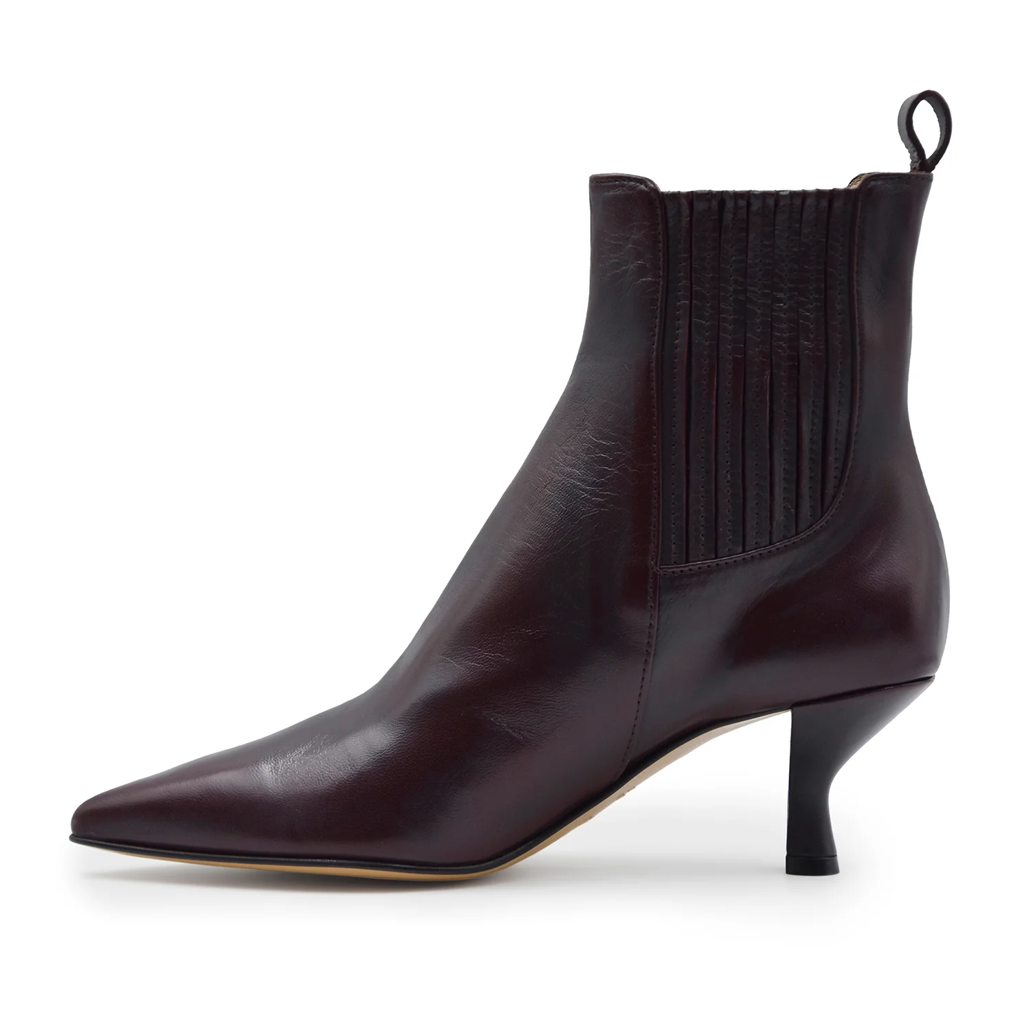 Stivaletti Pomme D'Or Donna Pelle Bordeaux Con Tacco Rocchetto - Image 3