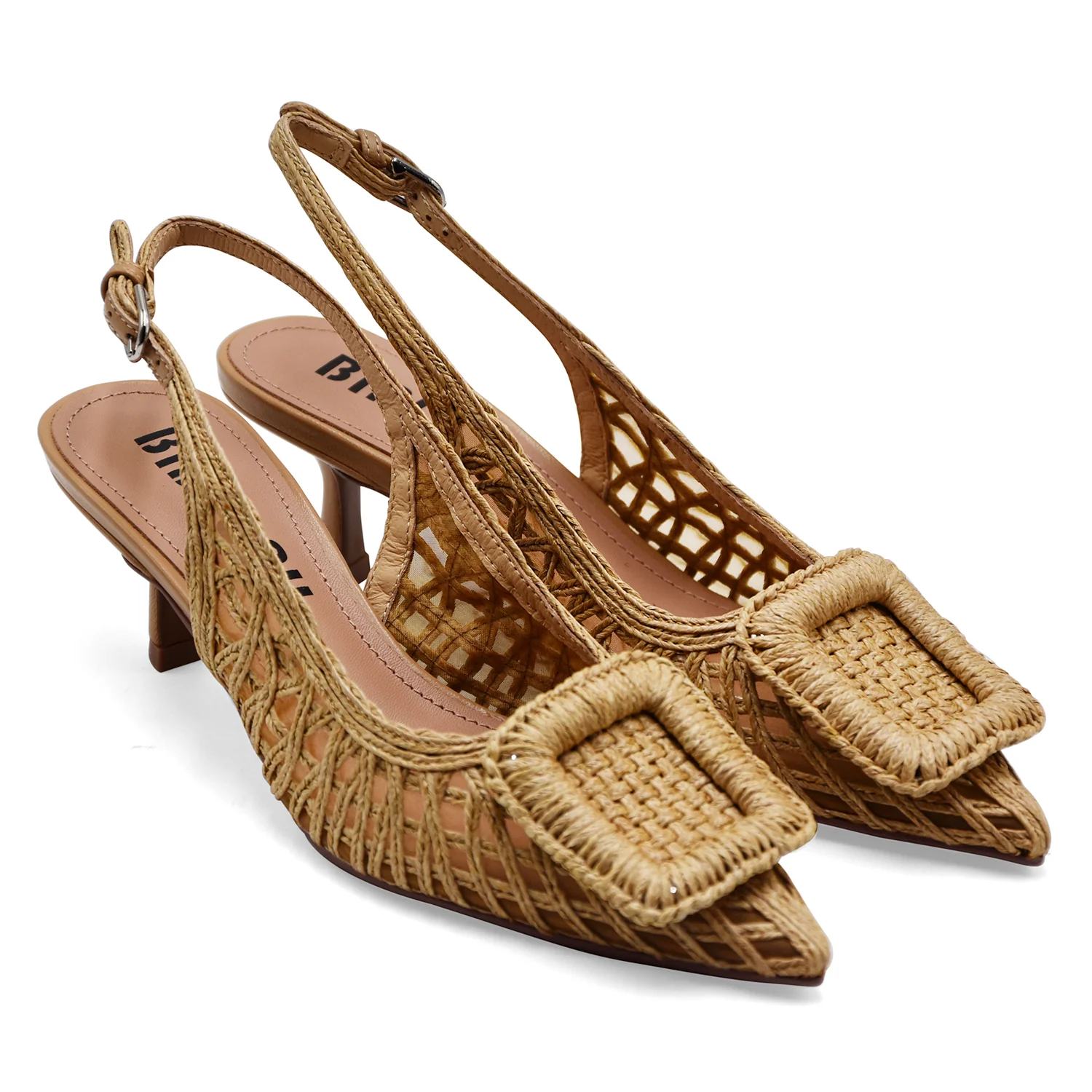 Slingback Bibi Lou Donna Natural Con Intreccio Stile Raffinato - Image 2