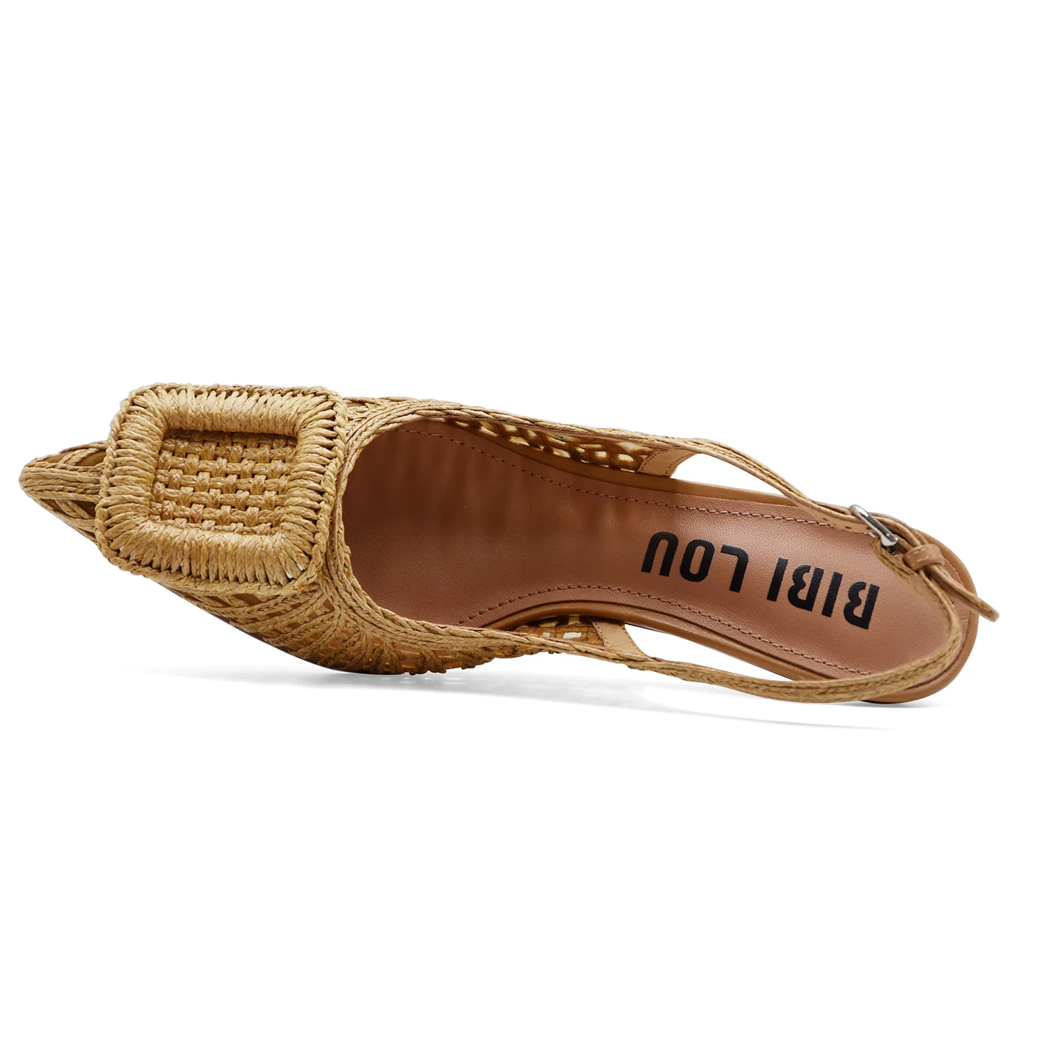 Slingback Bibi Lou Donna Natural Con Intreccio Stile Raffinato - Image 3