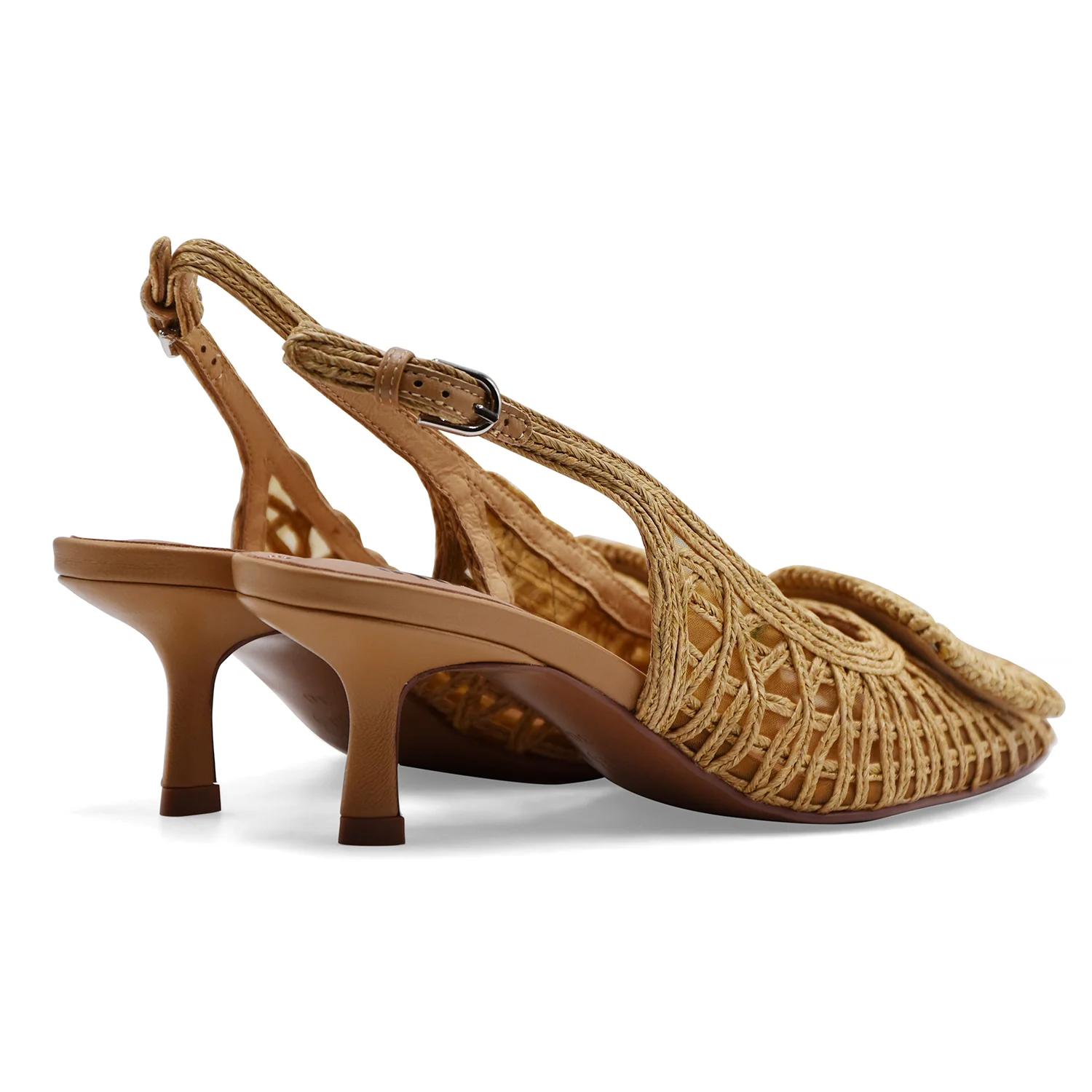 Slingback Bibi Lou Donna Natural Con Intreccio Stile Raffinato - Image 5