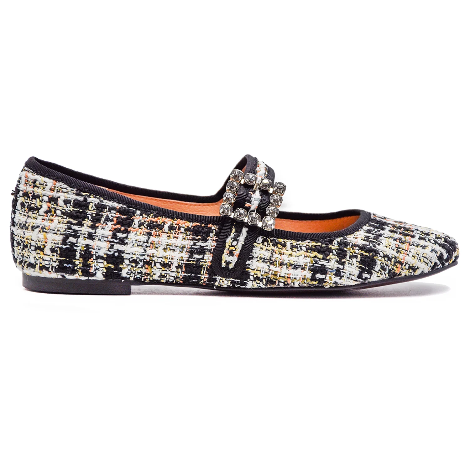 Mary Jane Bibi Lou In Tweed A Trama Aperta Multicolore Donna