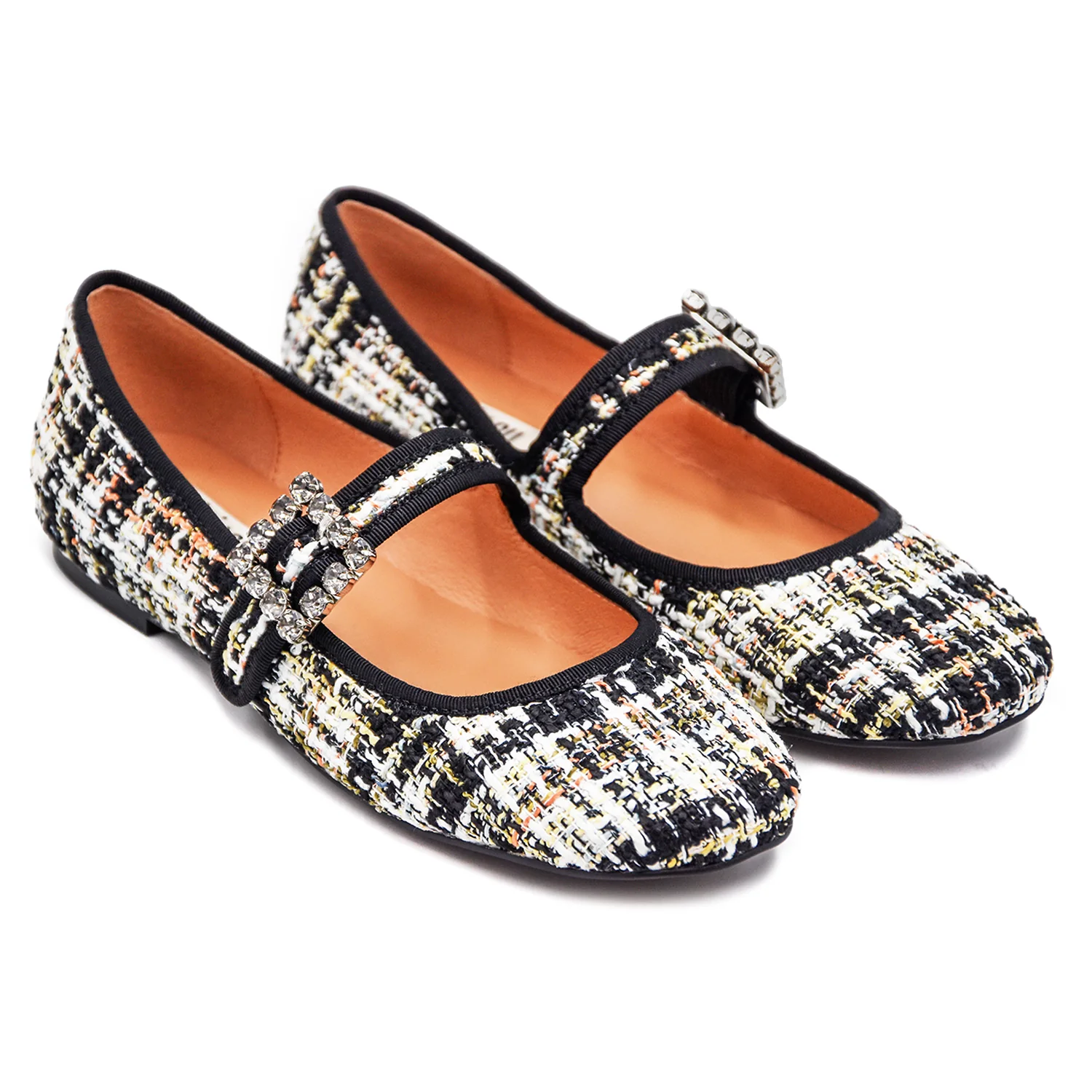 Mary Jane Bibi Lou In Tweed A Trama Aperta Multicolore Donna - Image 2