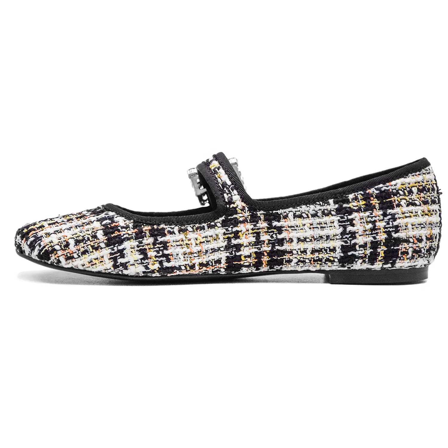 Mary Jane Bibi Lou In Tweed A Trama Aperta Multicolore Donna - Image 3