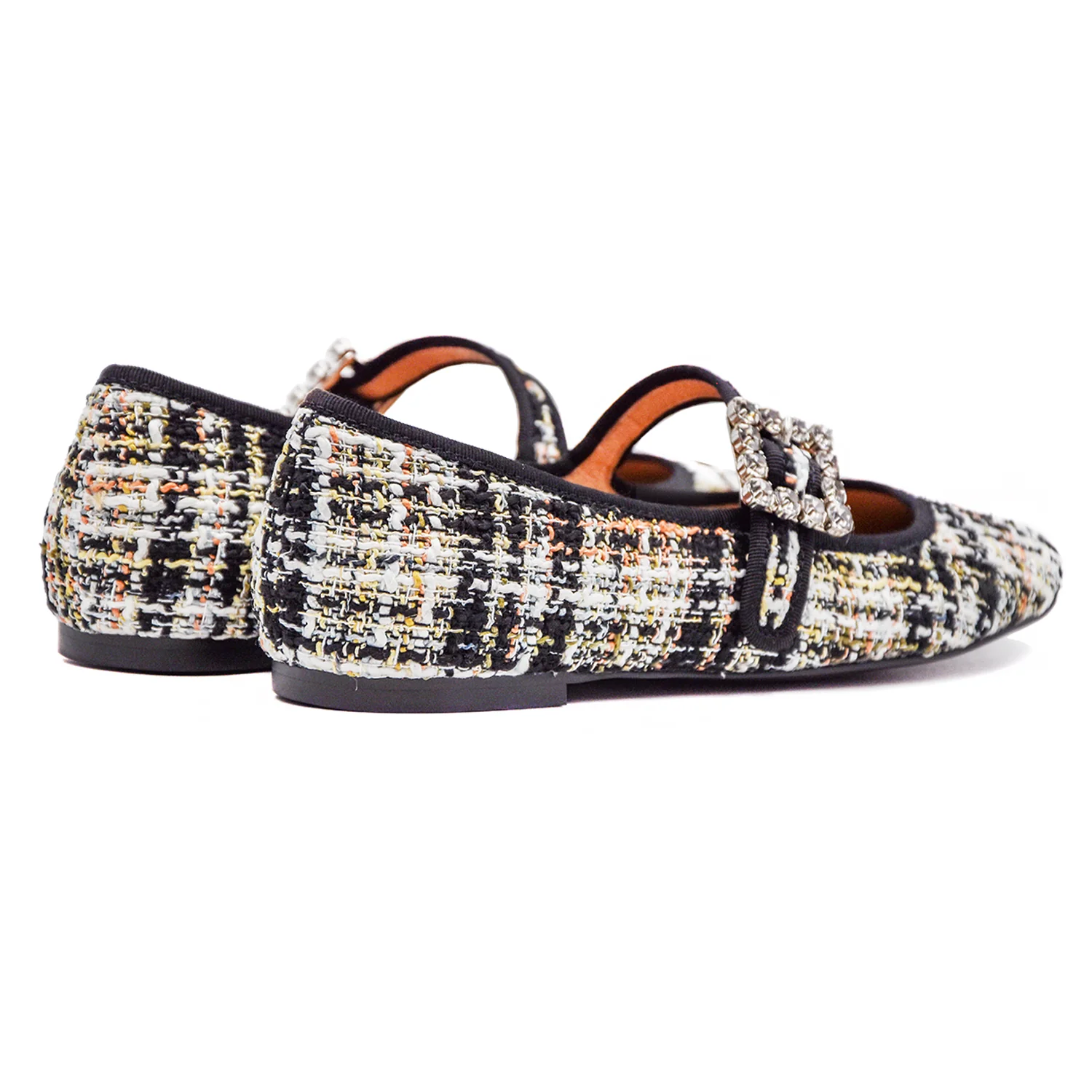 Mary Jane Bibi Lou In Tweed A Trama Aperta Multicolore Donna - Image 4