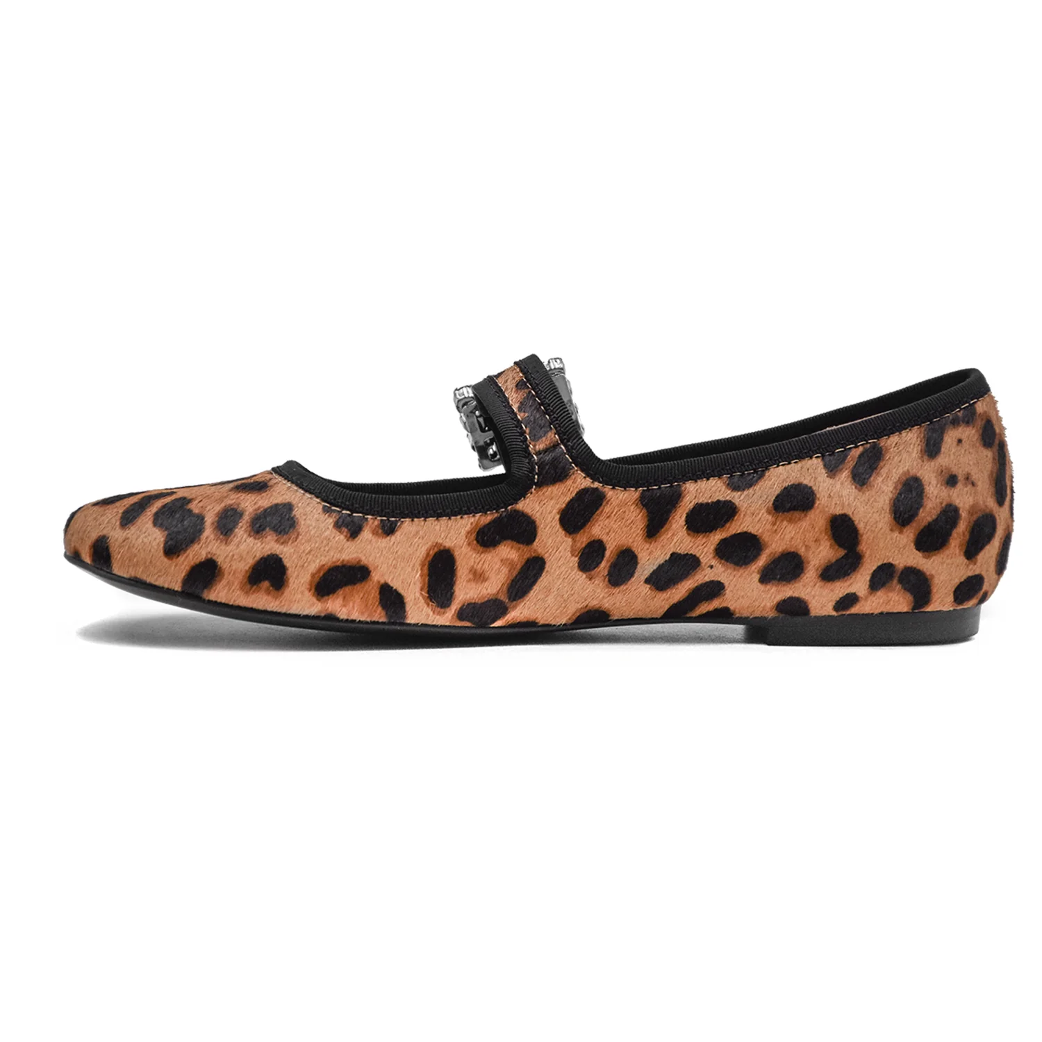 Bibi Lou Donna Essen Flat Leopardo E Rifinitura In Gros Grain - Image 4