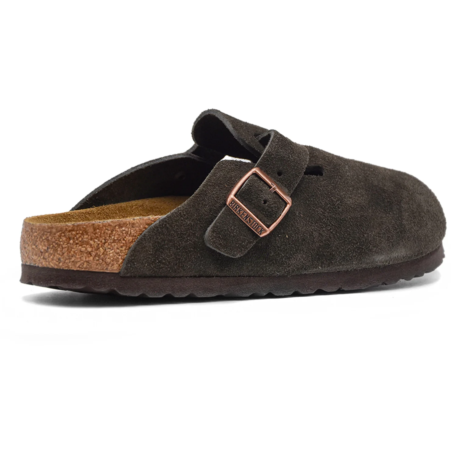 Birkenstock Sabot Boston Donna Marrone Con Plantare Soft Footbed - Image 4