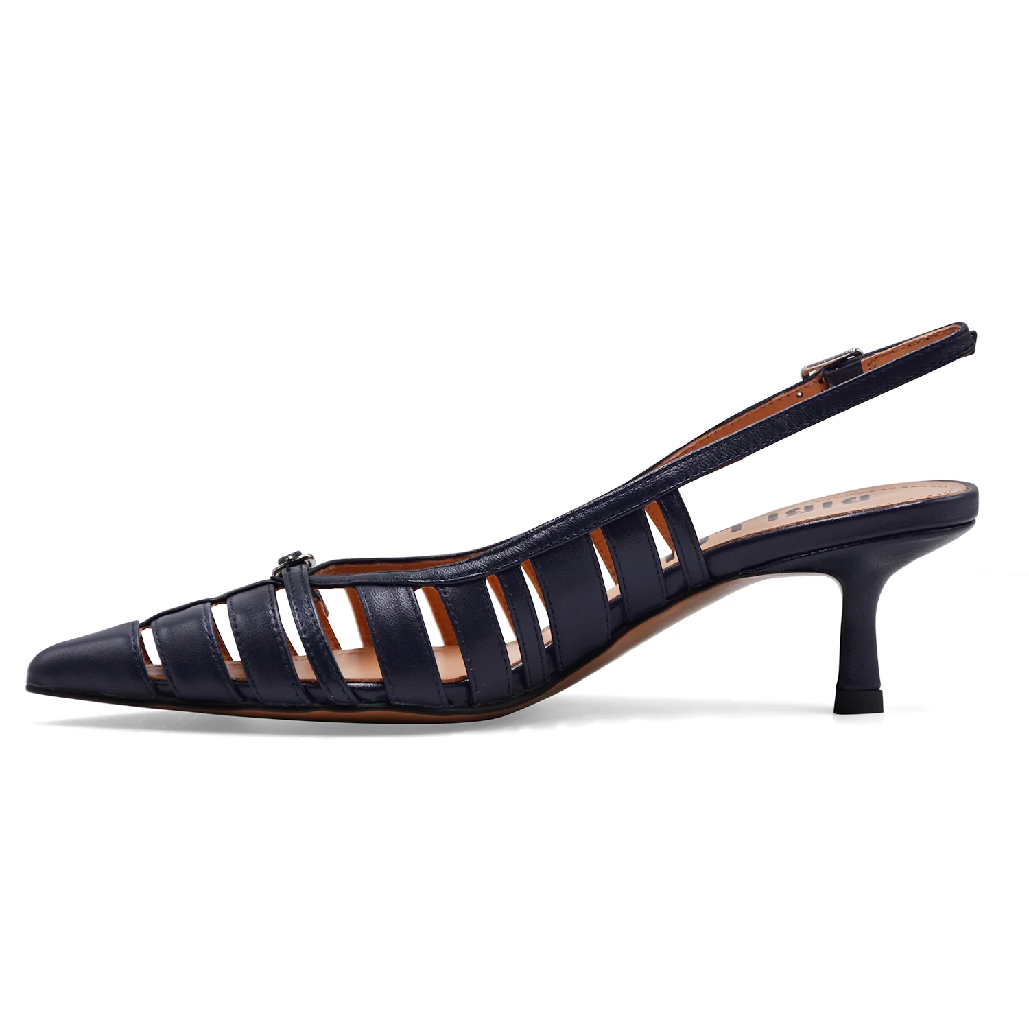 Bibi Lou Chanel Donna Pelle Blu ALI PUMP 55 Silhouette A Punta - Image 5