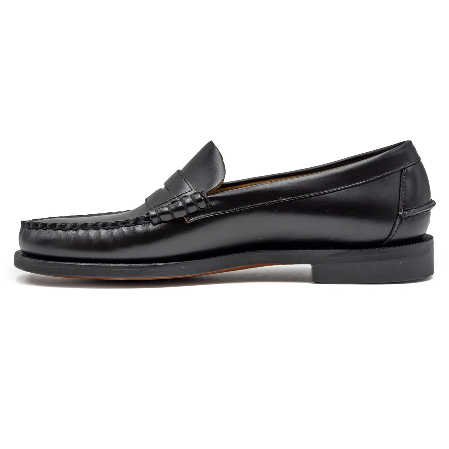 Sebago Mocassini Uomo Dan Classic Pelle Pieno Fiore Nero - Image 4