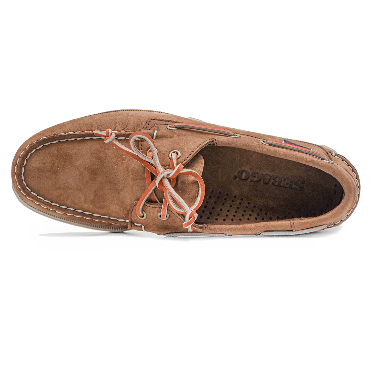 Sebago Portland Stringata Uomo Marrone Allacciatura 360° In Cuoio - Image 3