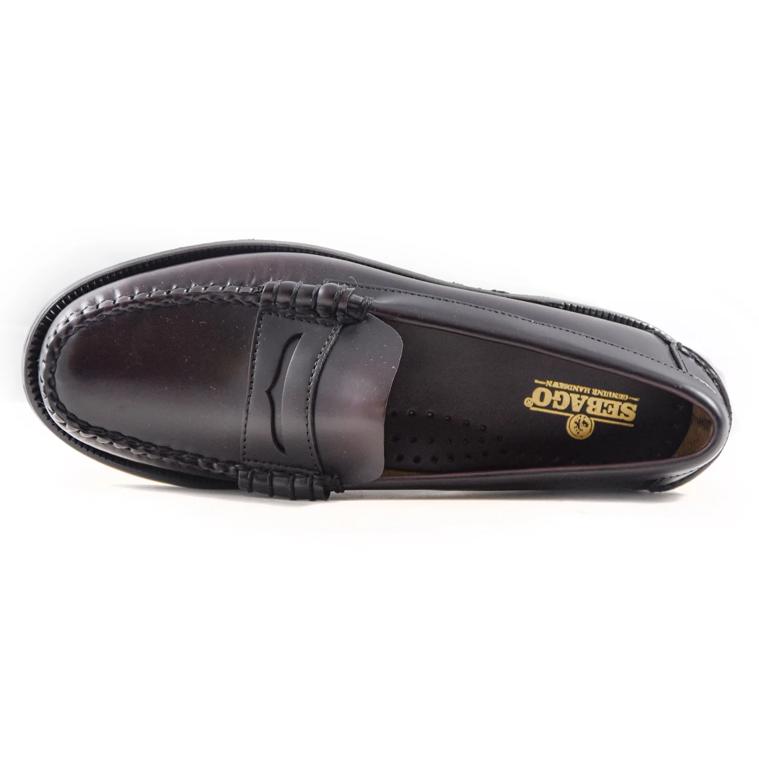Sebago Dan Penny Loafer Mocassini Donna Burgundy Pelle Pieno Fiore - Image 3