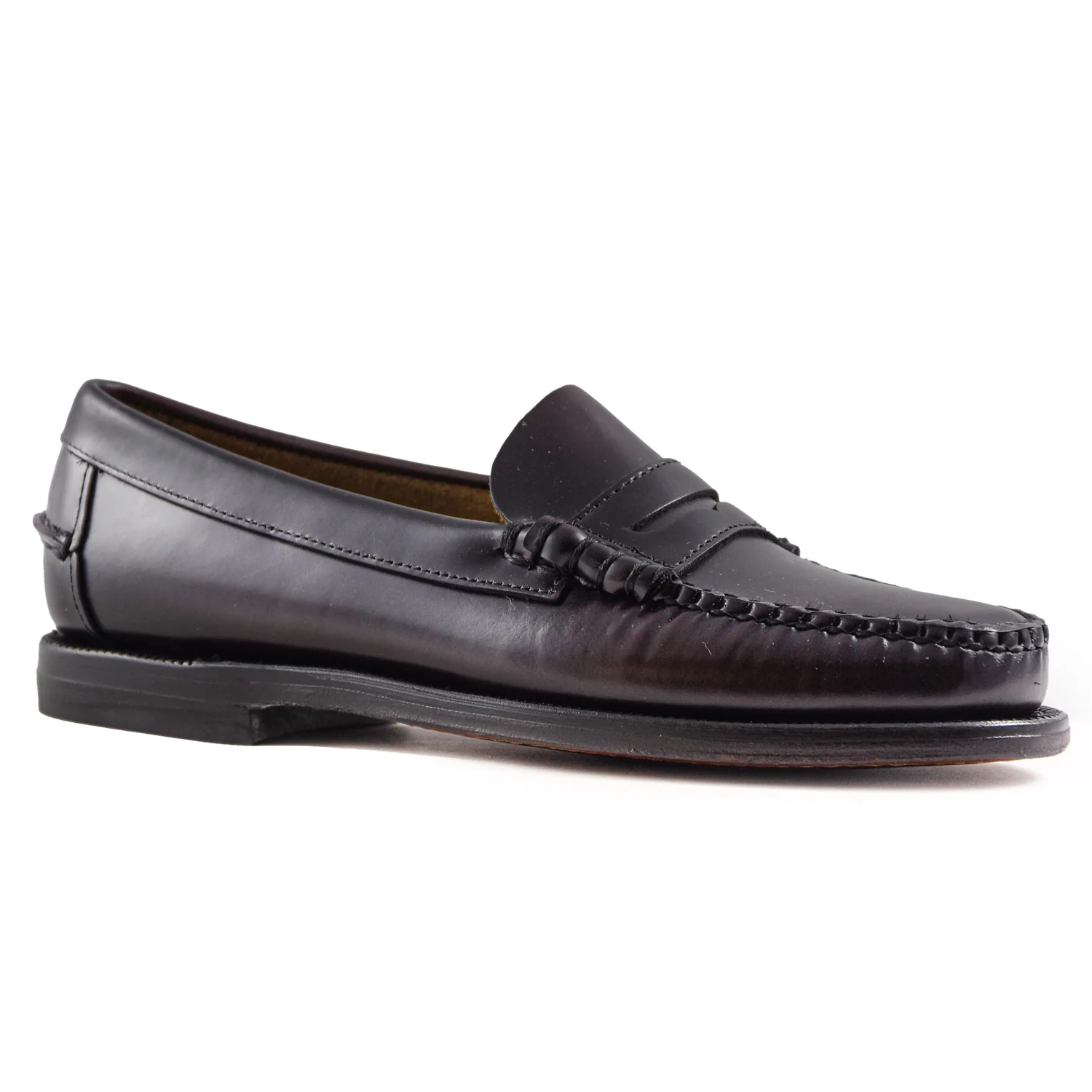 Sebago Dan Penny Loafer Mocassini Donna Burgundy Pelle Pieno Fiore - Image 5