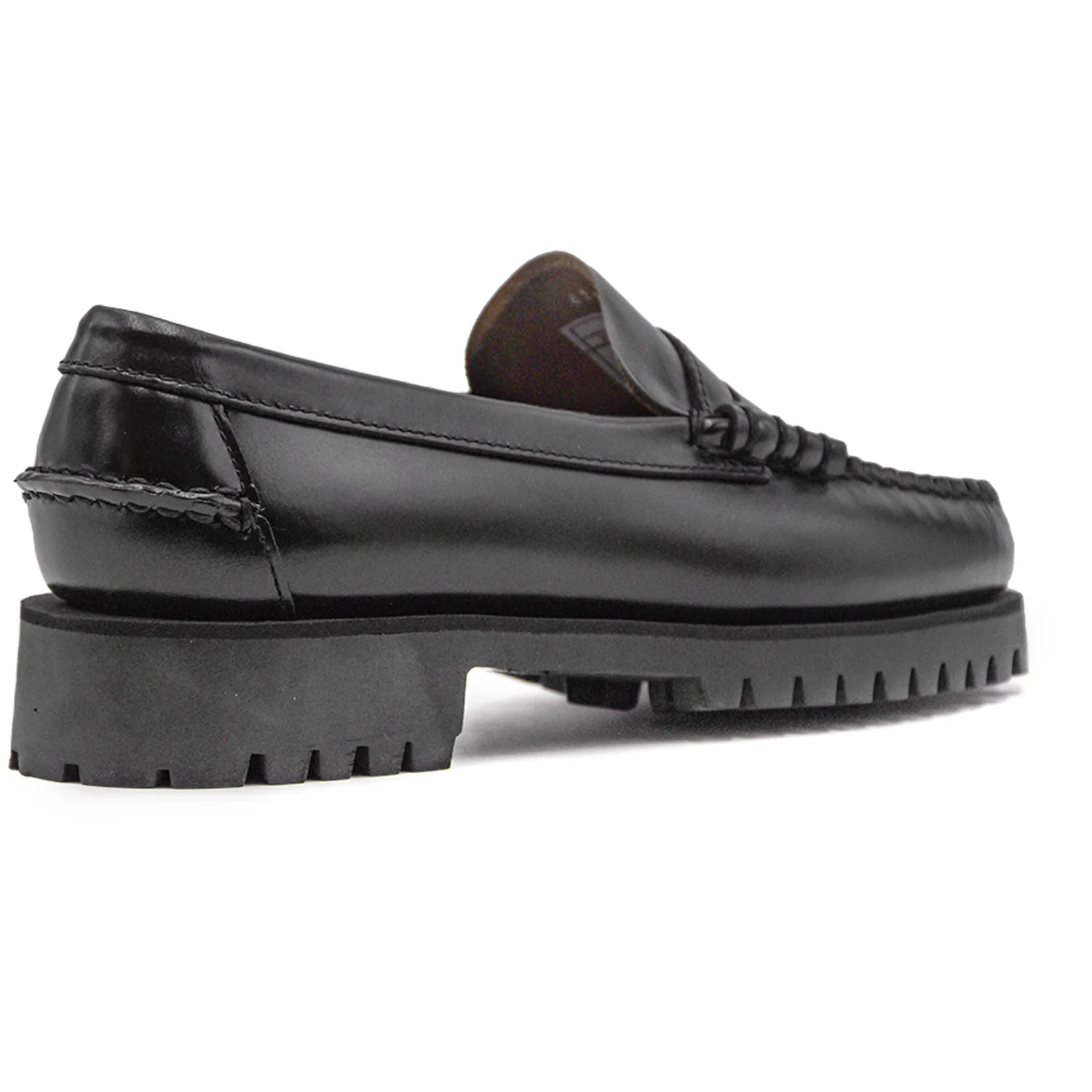 Mocassini Sebago Dan Lug Nero Donna Interamente Cucito A Mano - Image 4