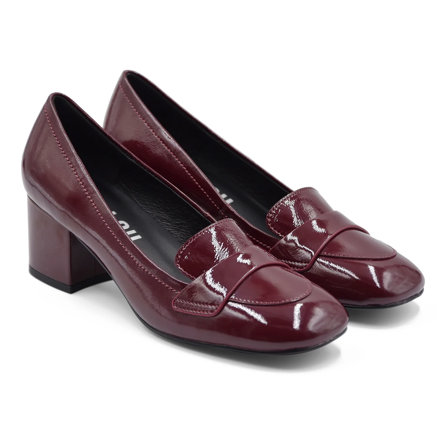 Bibi Lou Mocassini 700Z21VK Con Tacco Donna Pelle Bordeaux - Image 3