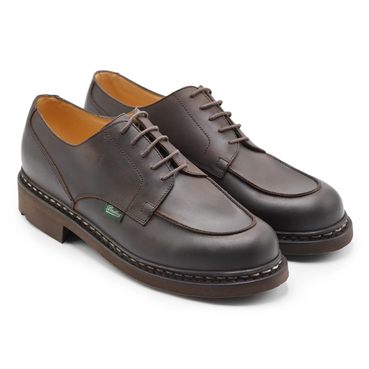 Stringata Derby Paraboot Uomo Marrone Modello Golf Chambord Tex - Image 2