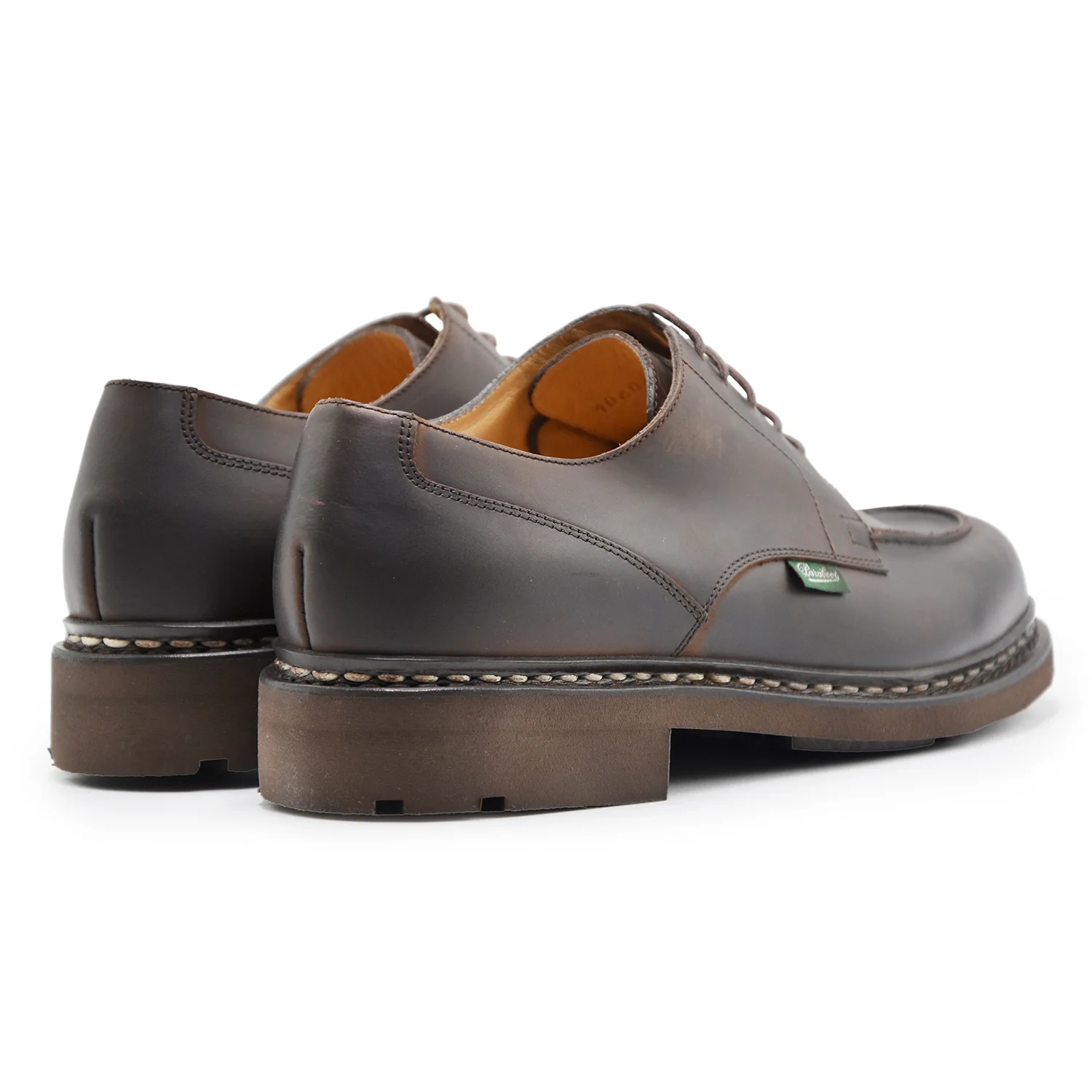 Stringata Derby Paraboot Uomo Marrone Modello Golf Chambord Tex - Image 4