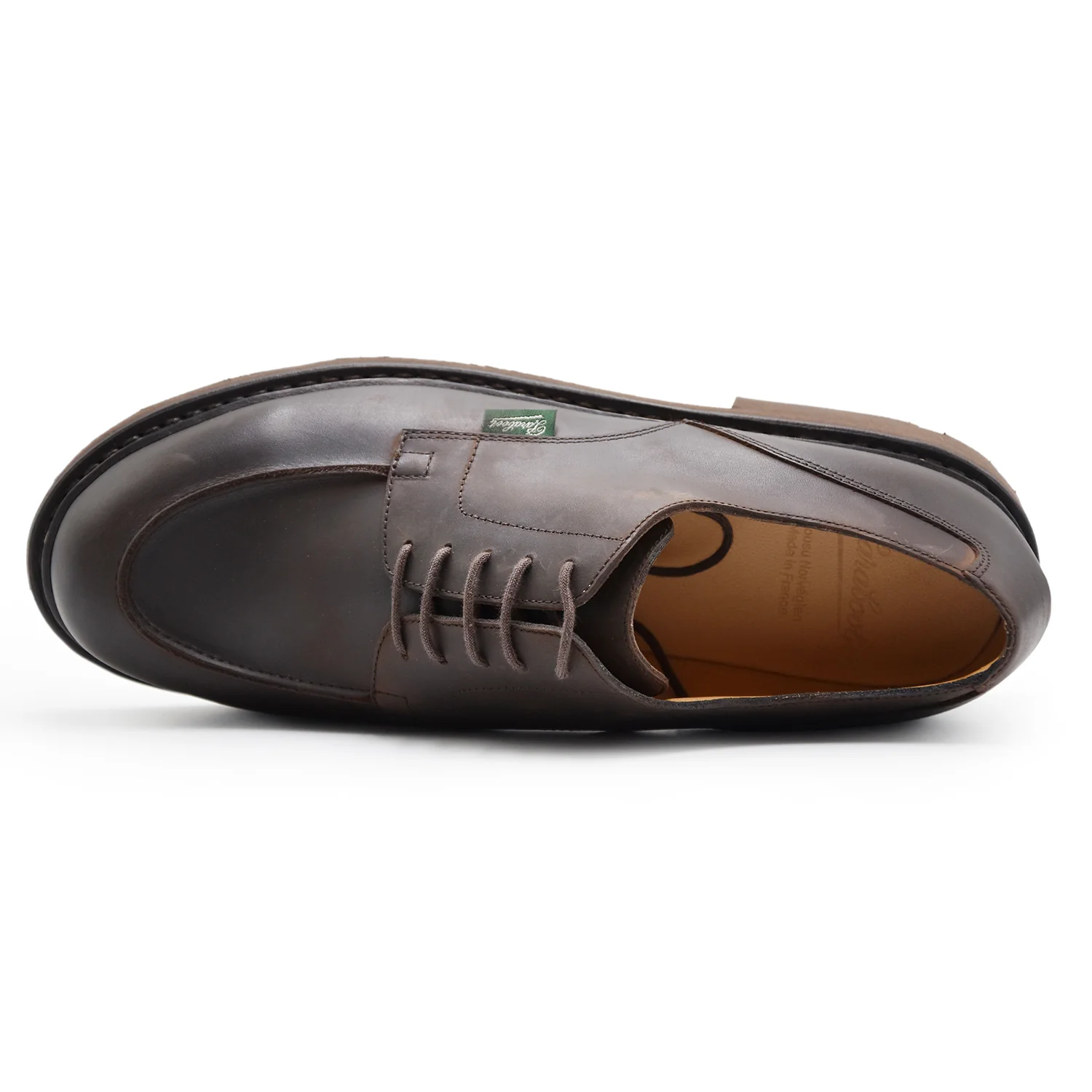 Stringata Derby Paraboot Uomo Marrone Modello Golf Chambord Tex - Image 5
