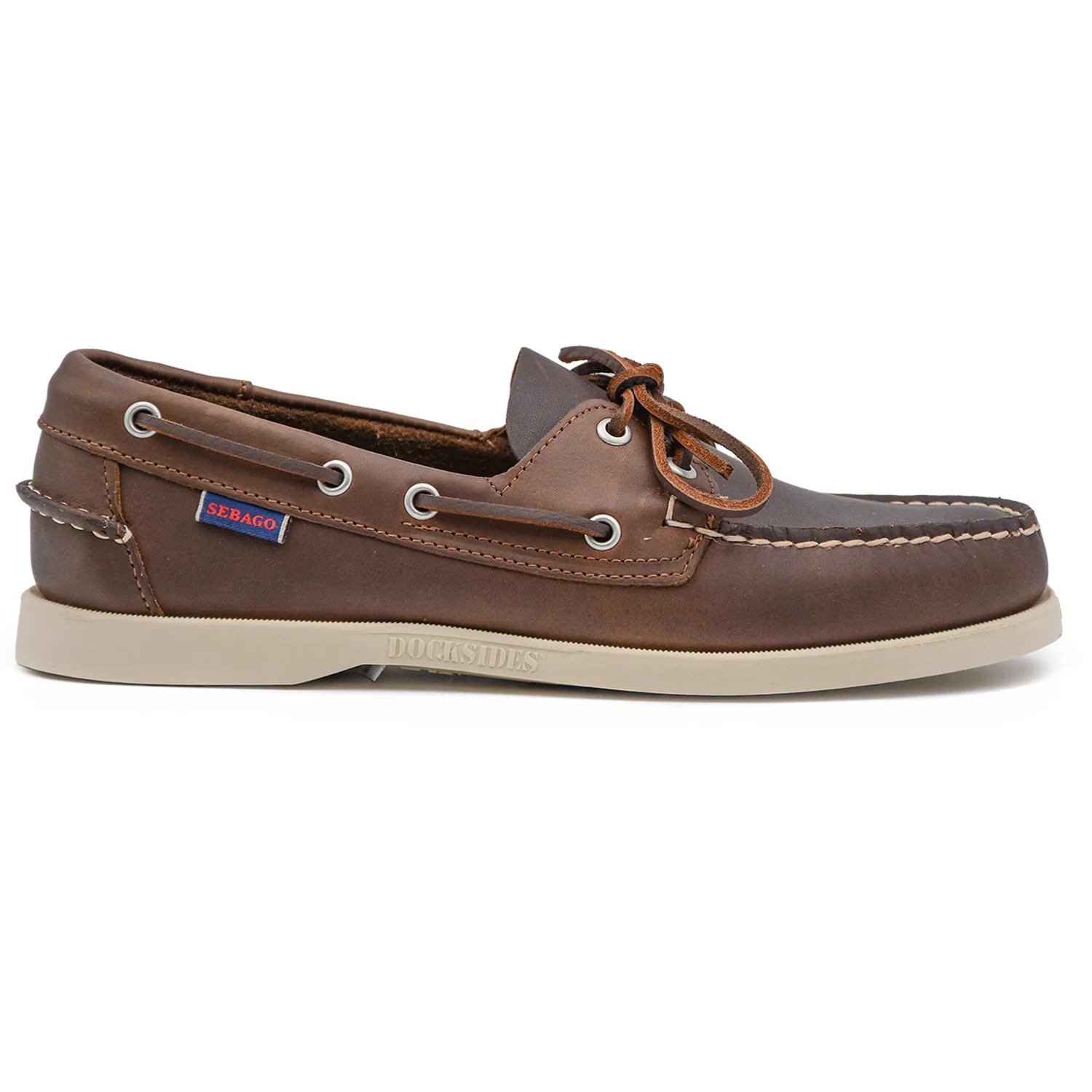 Scarpe Da Barca Uomo Sebago Docksides Portland Nautico Marrone